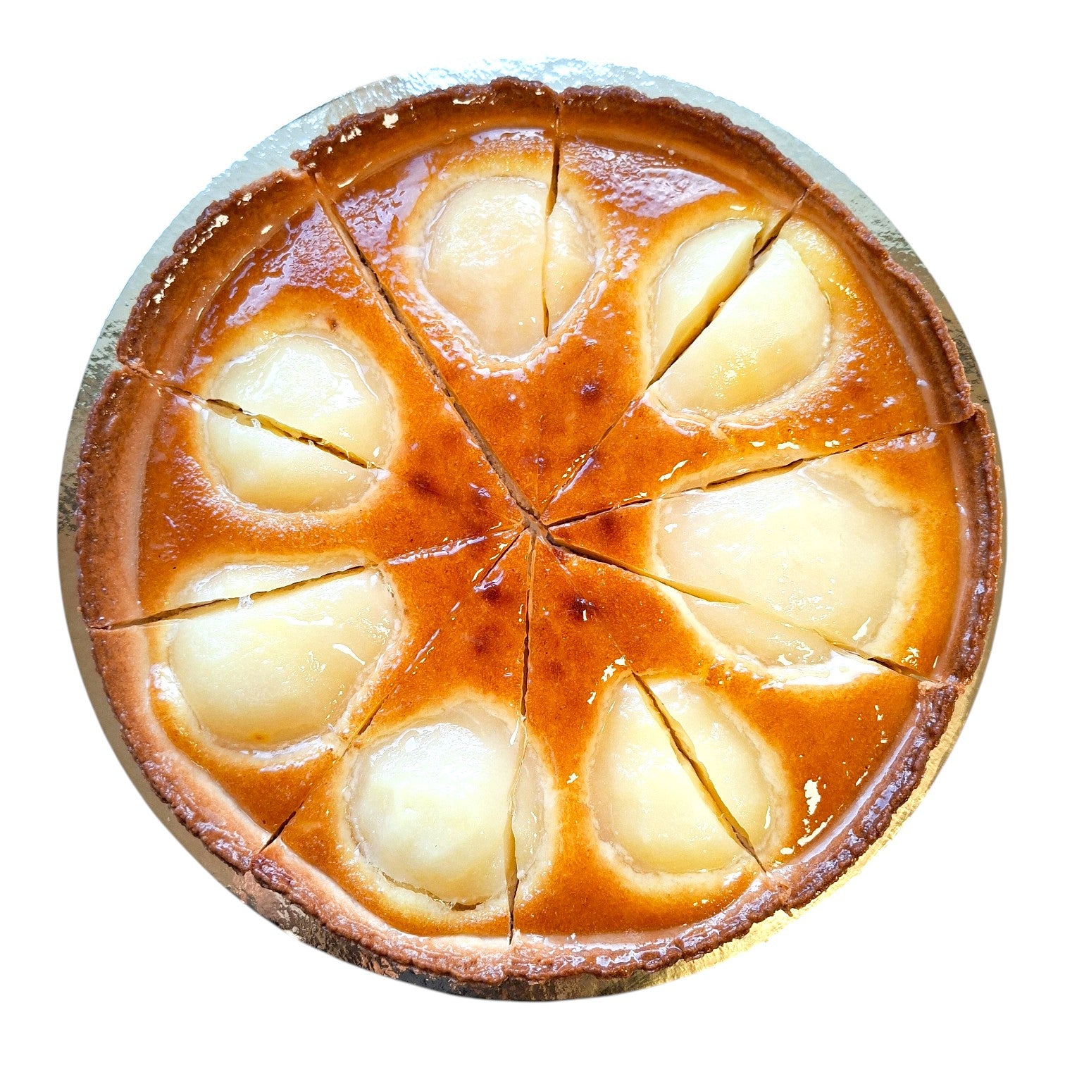 🇫🇷 Pear Almond Tart (10 Pre-Cut Slices) 9.6", 26.5 oz (750g) [Frozen] ❄️