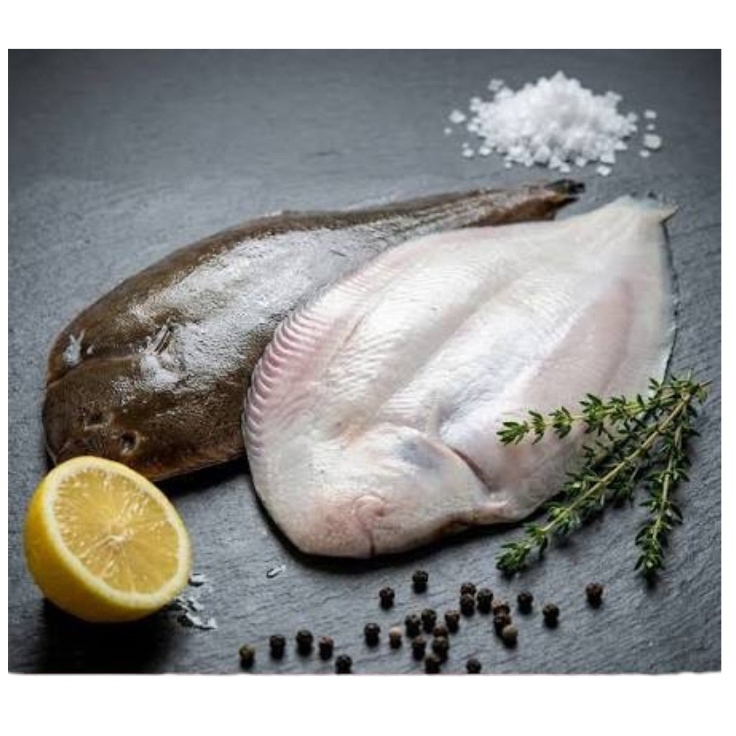 🇫🇷 Ultra-Premium Whole Raw Gutted Skin-On French Dover Sole, ~1 lb [Frozen] ❄️