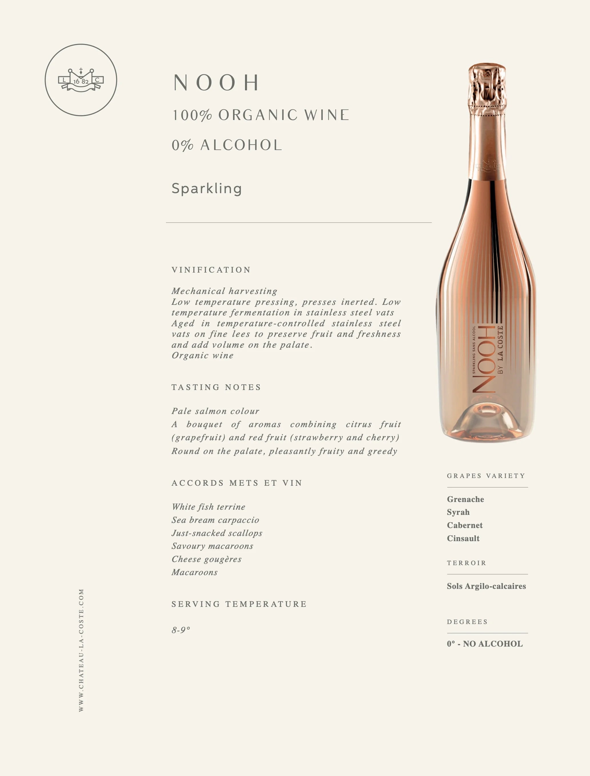 🇫🇷 Organic Provence Sparkling Rosé Wine (0% Alcohol), 25.3 fl. oz. (750ml)