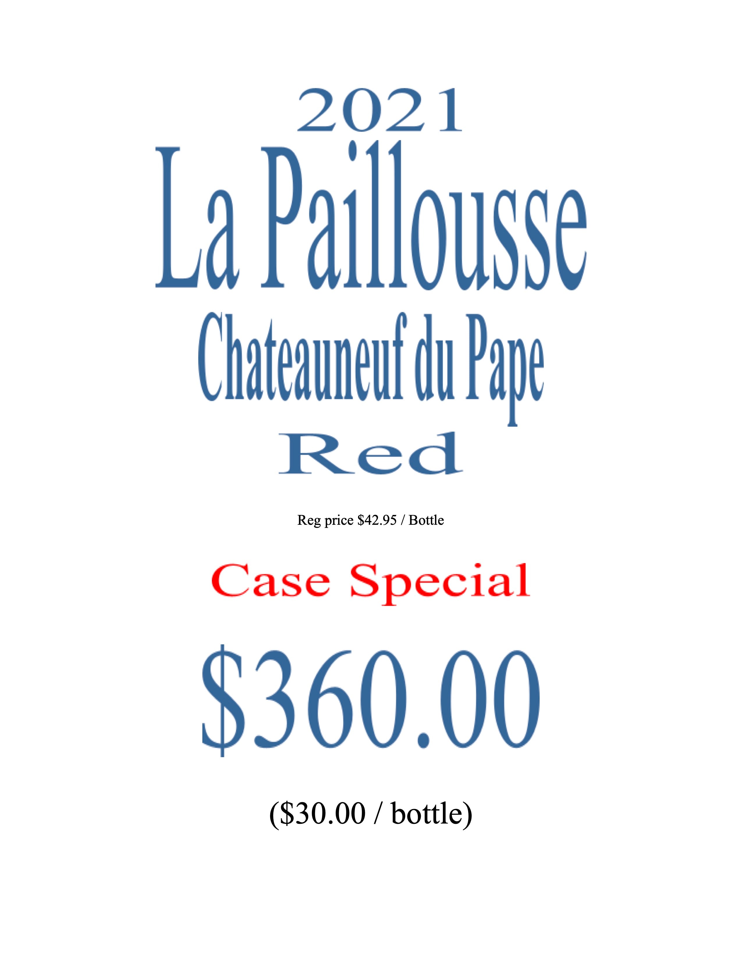 2021 Châteauneuf-Du-Pape "La Paillousse" (Red)