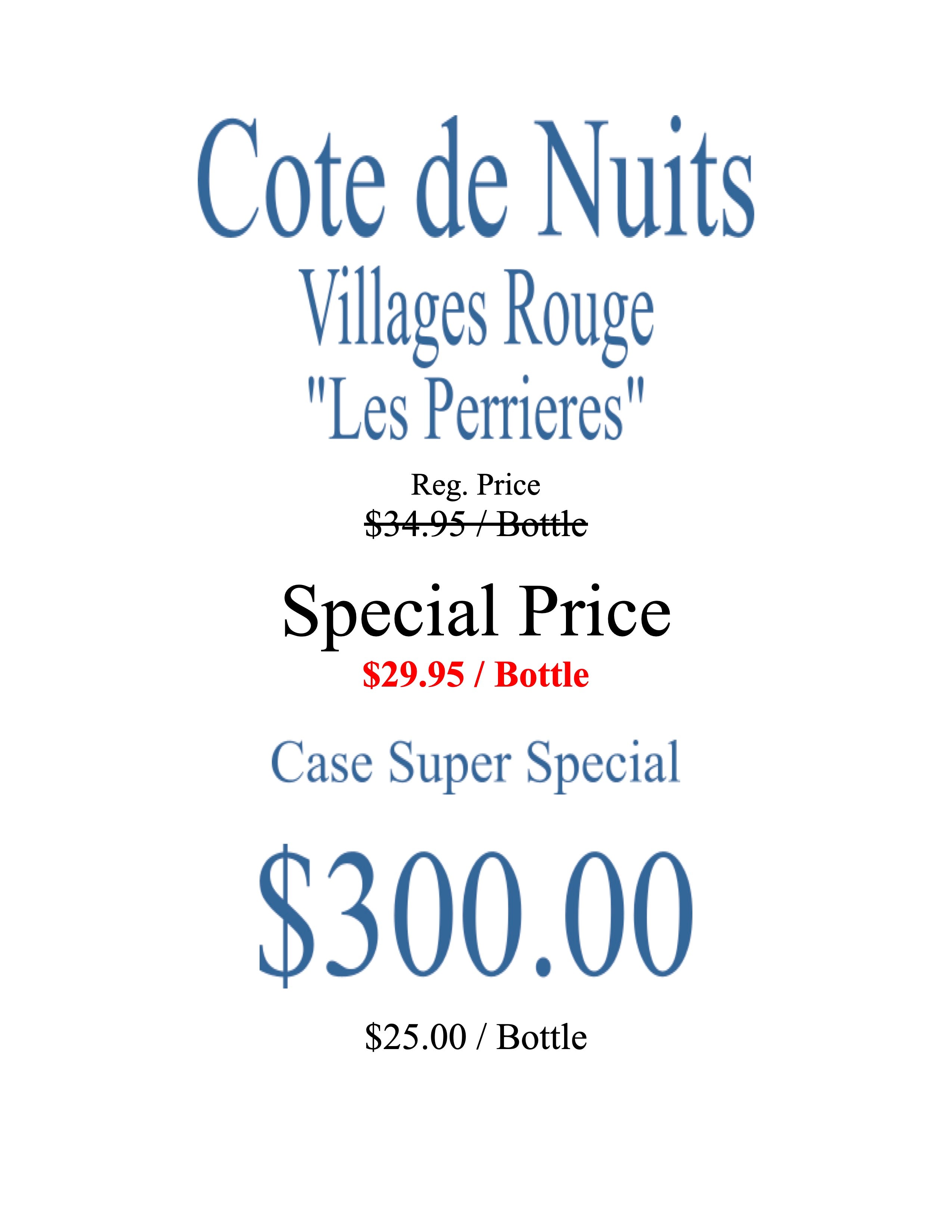 2022 Côte de Nuits-Villages "Les Perrières" (Red)