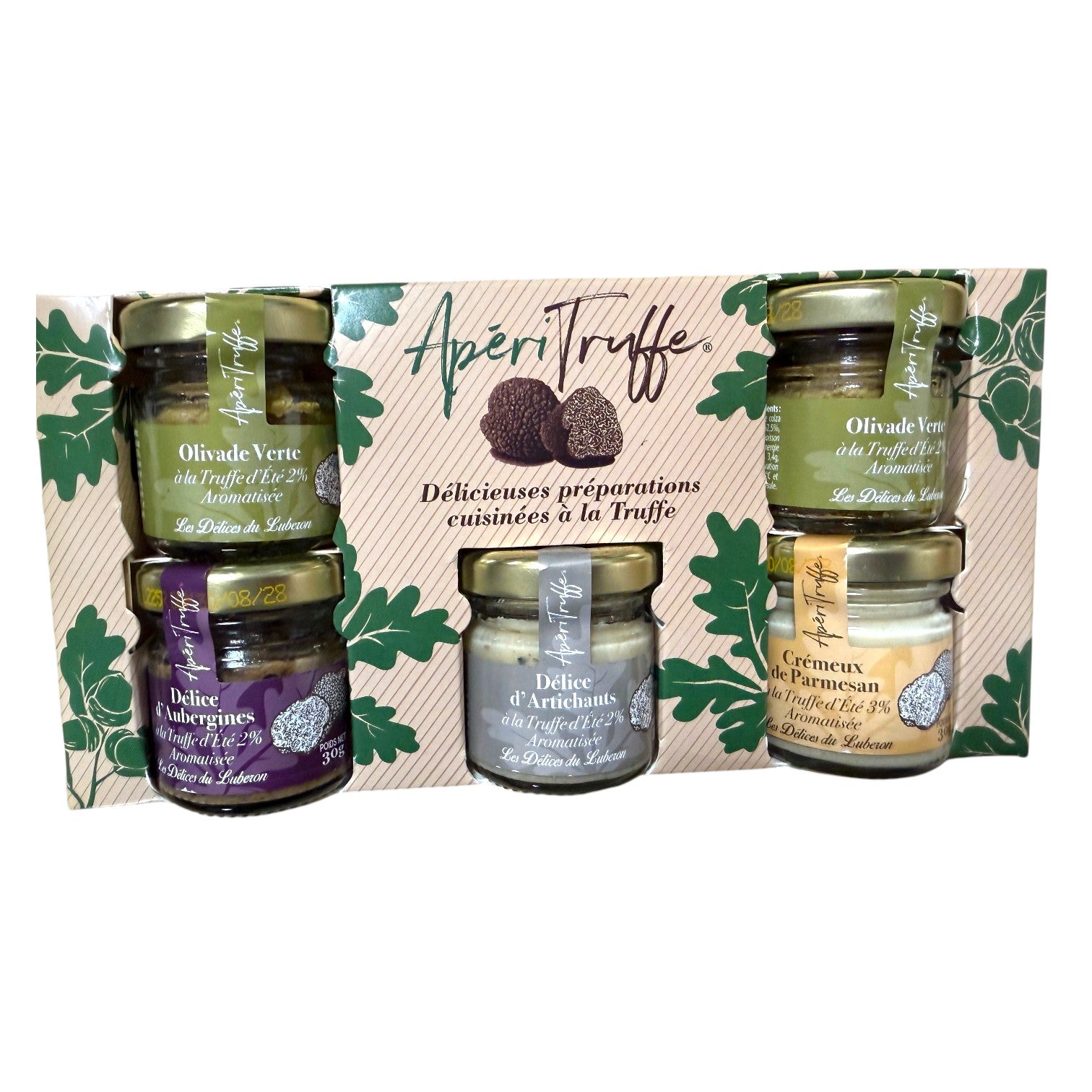 🇫🇷 Apéritruffe: Set of 5 Provence Black Truffle Appetizer Spreads, 5.29 oz (150g)