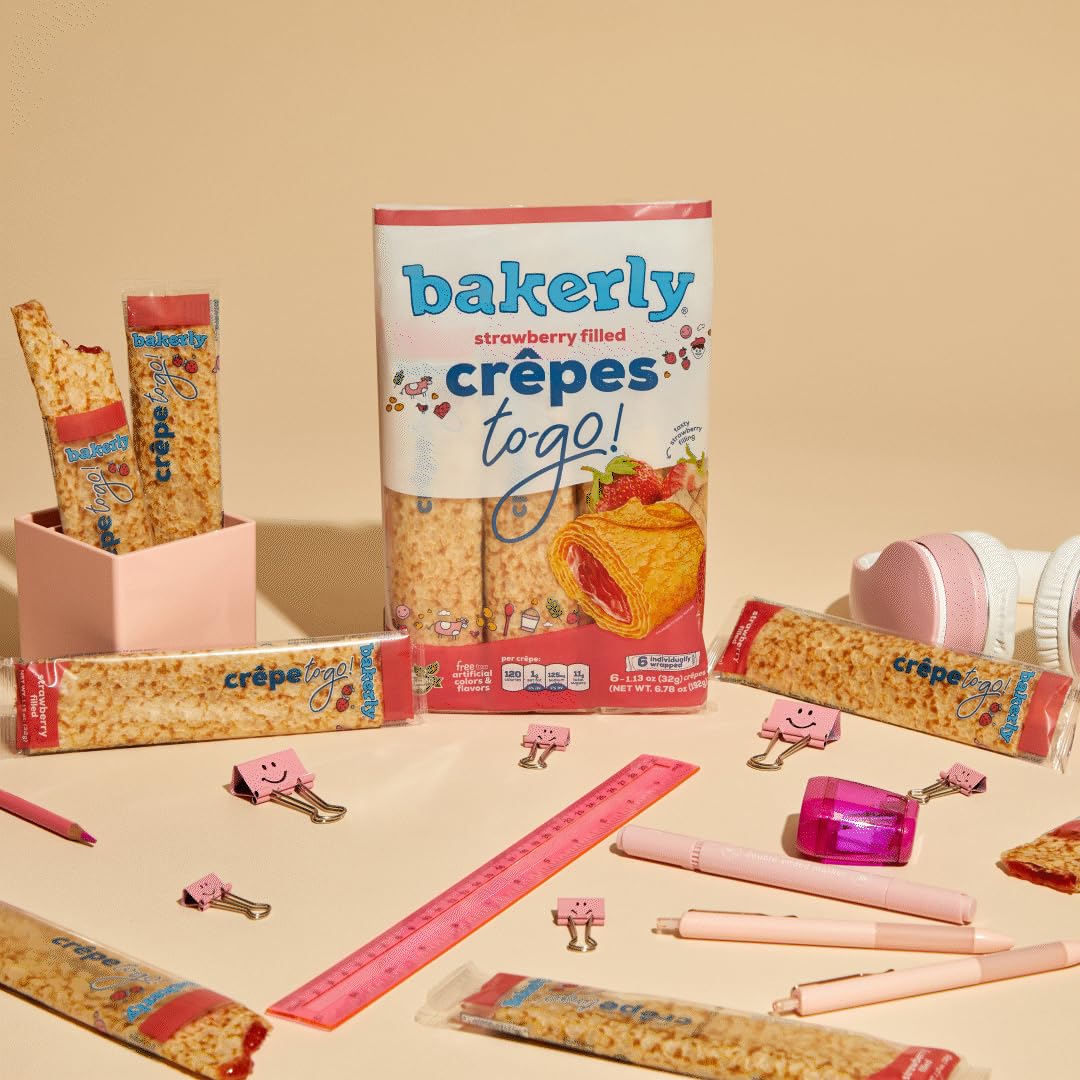 🇫🇷 6 Strawberry Crêpes To-Go!, 6.78 oz (192g)