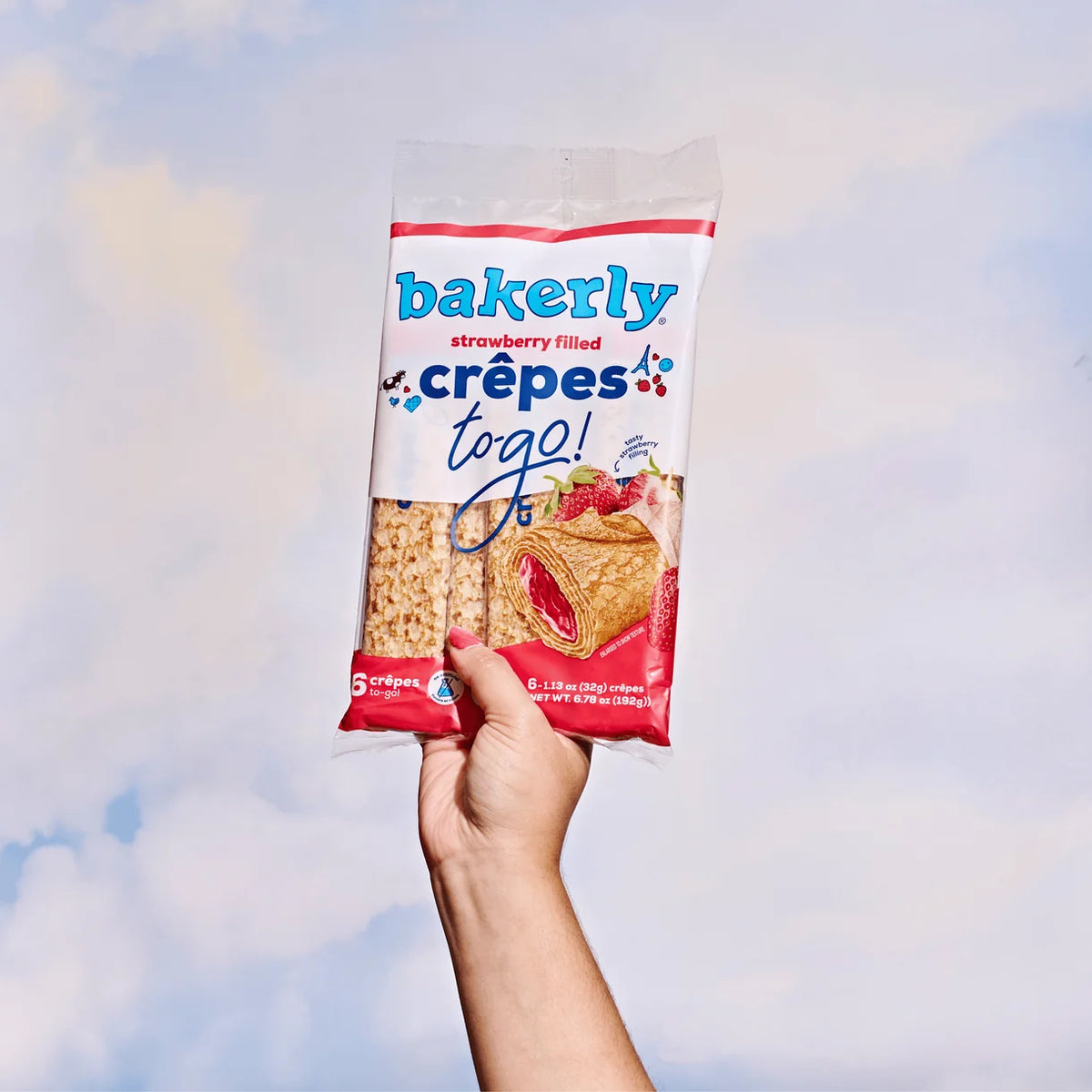 🇫🇷 6 Strawberry Crêpes To-Go!, 6.78 oz (192g)