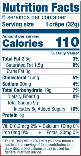 🇫🇷 6 Strawberry Crêpes To-Go!, 6.78 oz (192g)