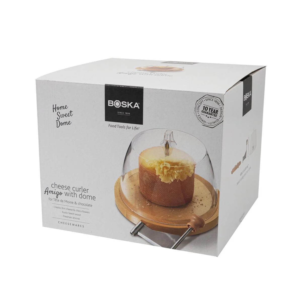 🇳🇱 Professional Stainless Steel Cheese Curler Amigo w/ Dome for Tête de Moine, Petit Basque & More