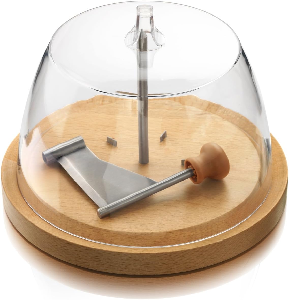🇳🇱 Professional Stainless Steel Cheese Curler Amigo w/ Dome for Tête de Moine, Petit Basque & More