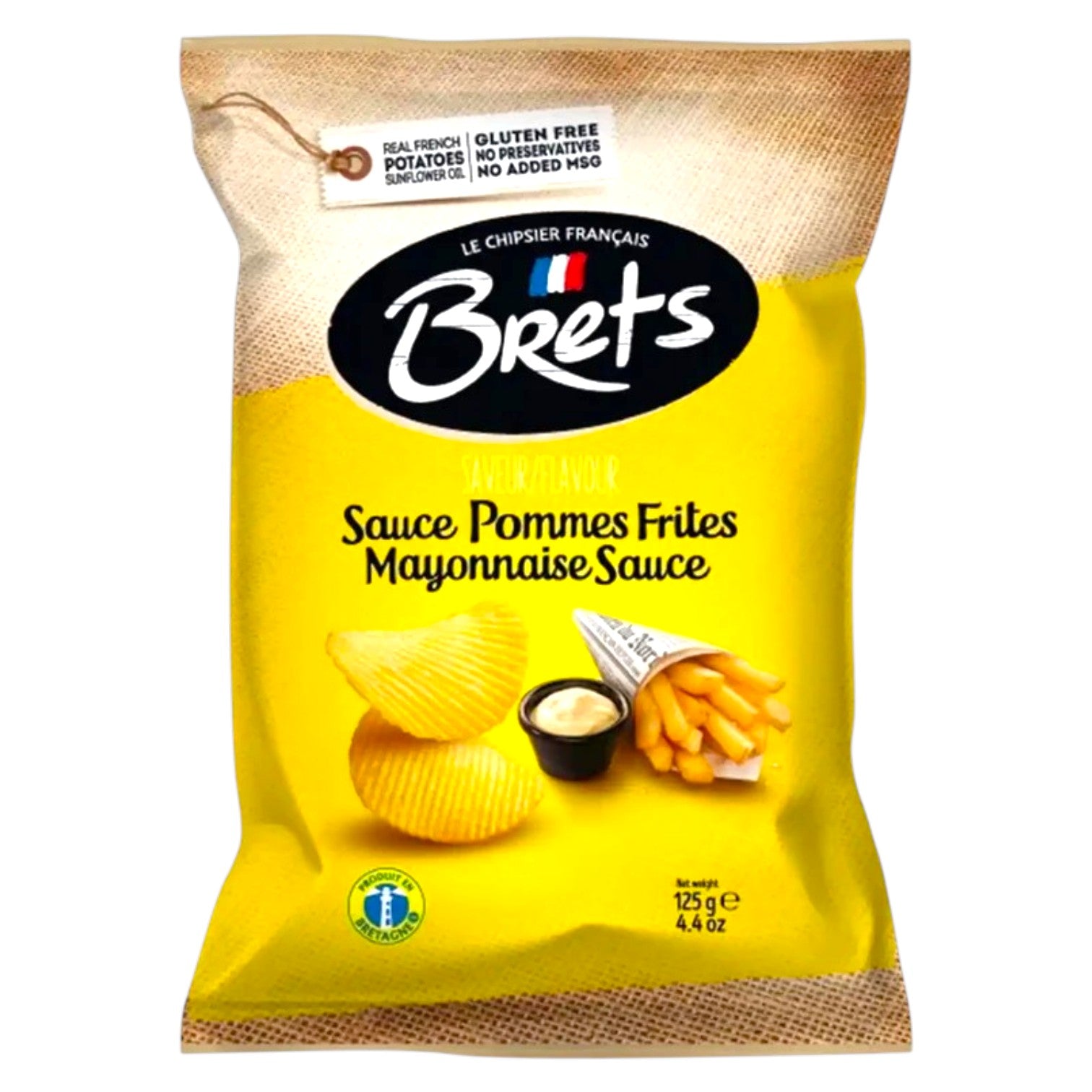 🇫🇷 Mayonnaise Sauce Flavored All-Natural Potato Chips, 4.4oz (125g) [NO GMO, NO CORN SYRUP]