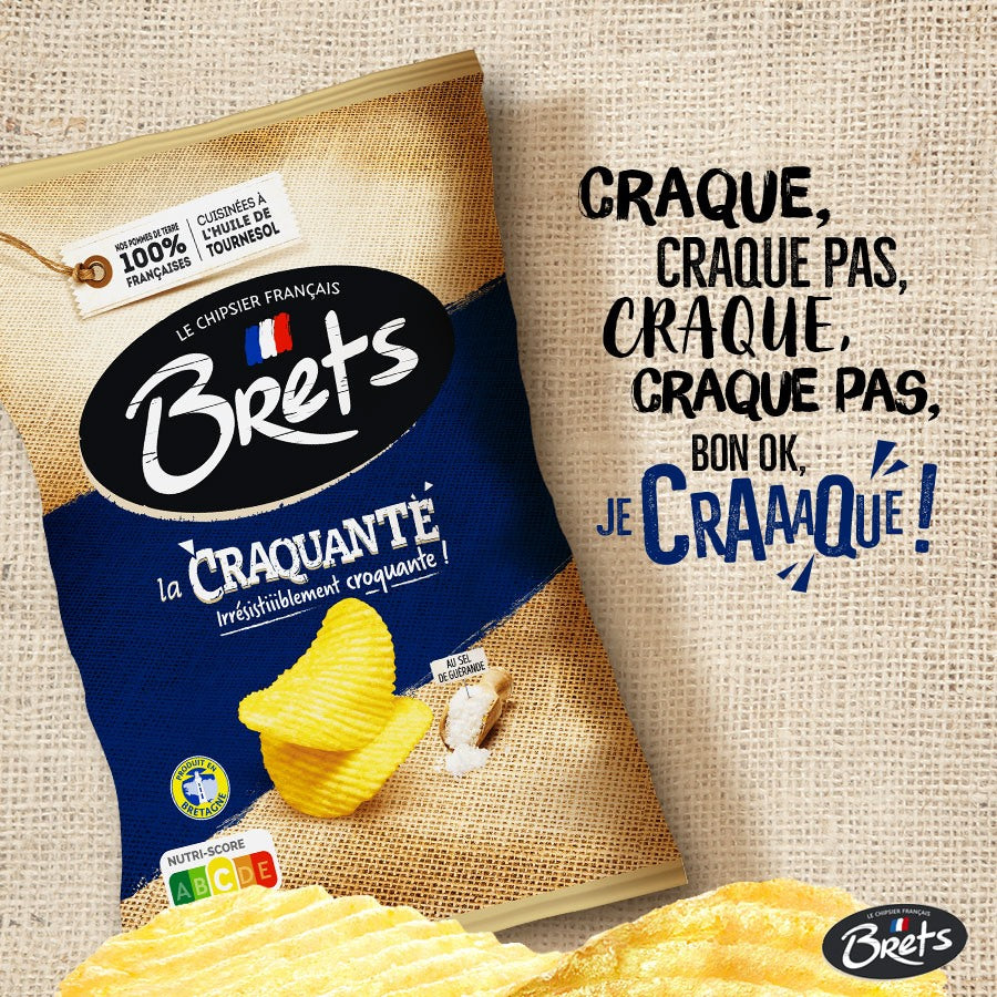 🇫🇷 Potato Chips "La Craquante" w/ Guérande Sea Salt, 4.4oz (125g) [NO GMO, NO CORN SYRUP]