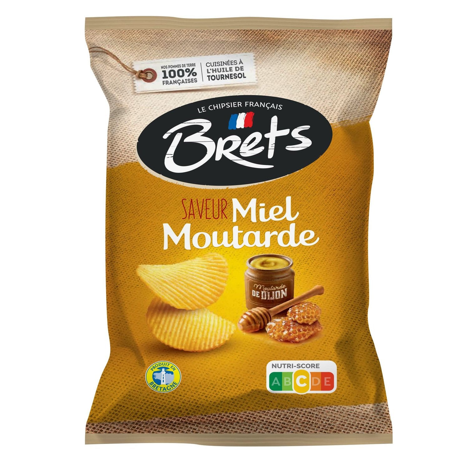 🇫🇷 Honey-Mustard Potato Chips by Brets, 4.4oz (125g) [NO GMO, NO CORN SYRUP]