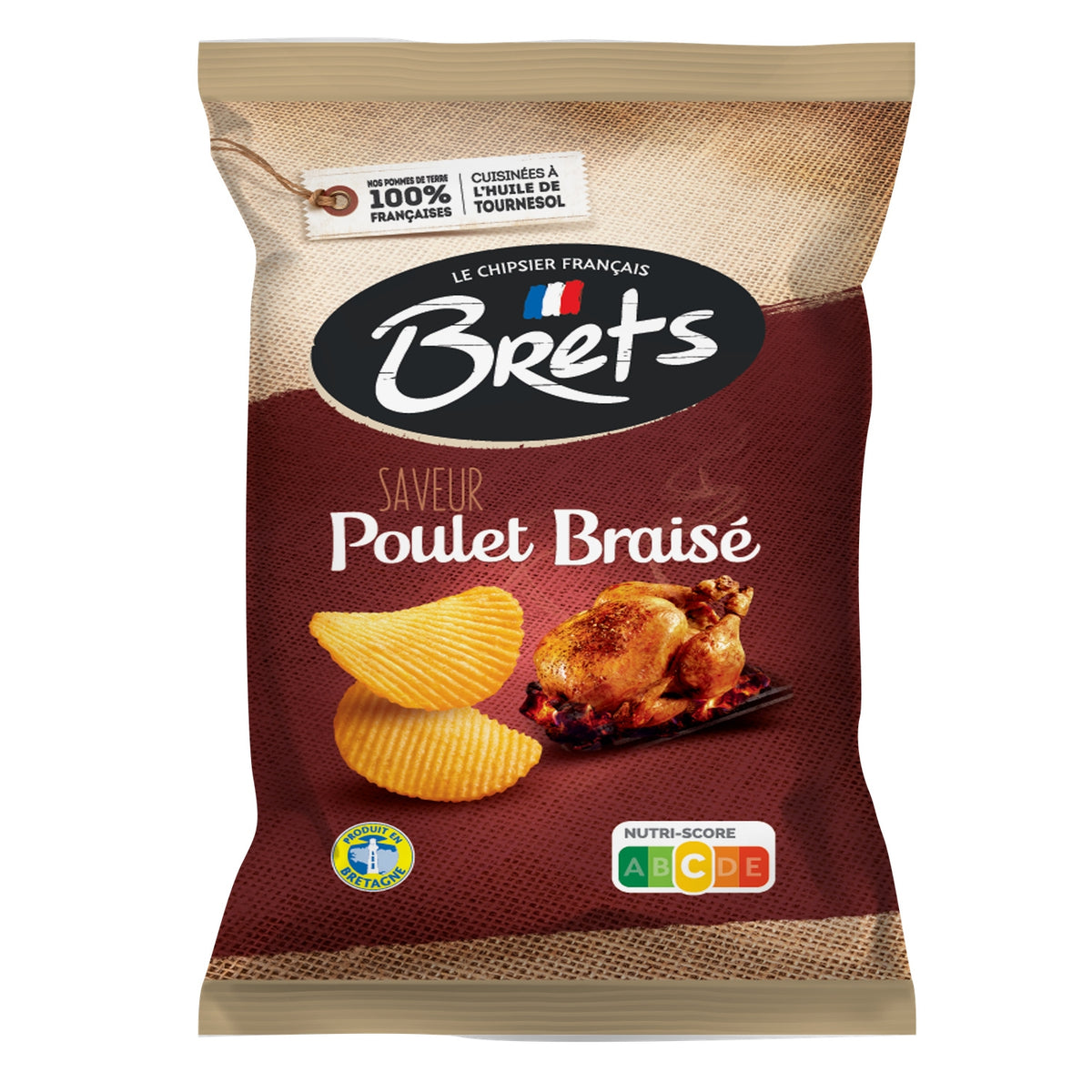 🇫🇷 Roasted Chicken (Poulet Braisé) Flavored All-Natural Potato Chips, 4.4oz (125g) [NO GMO, NO CORN SYRUP]