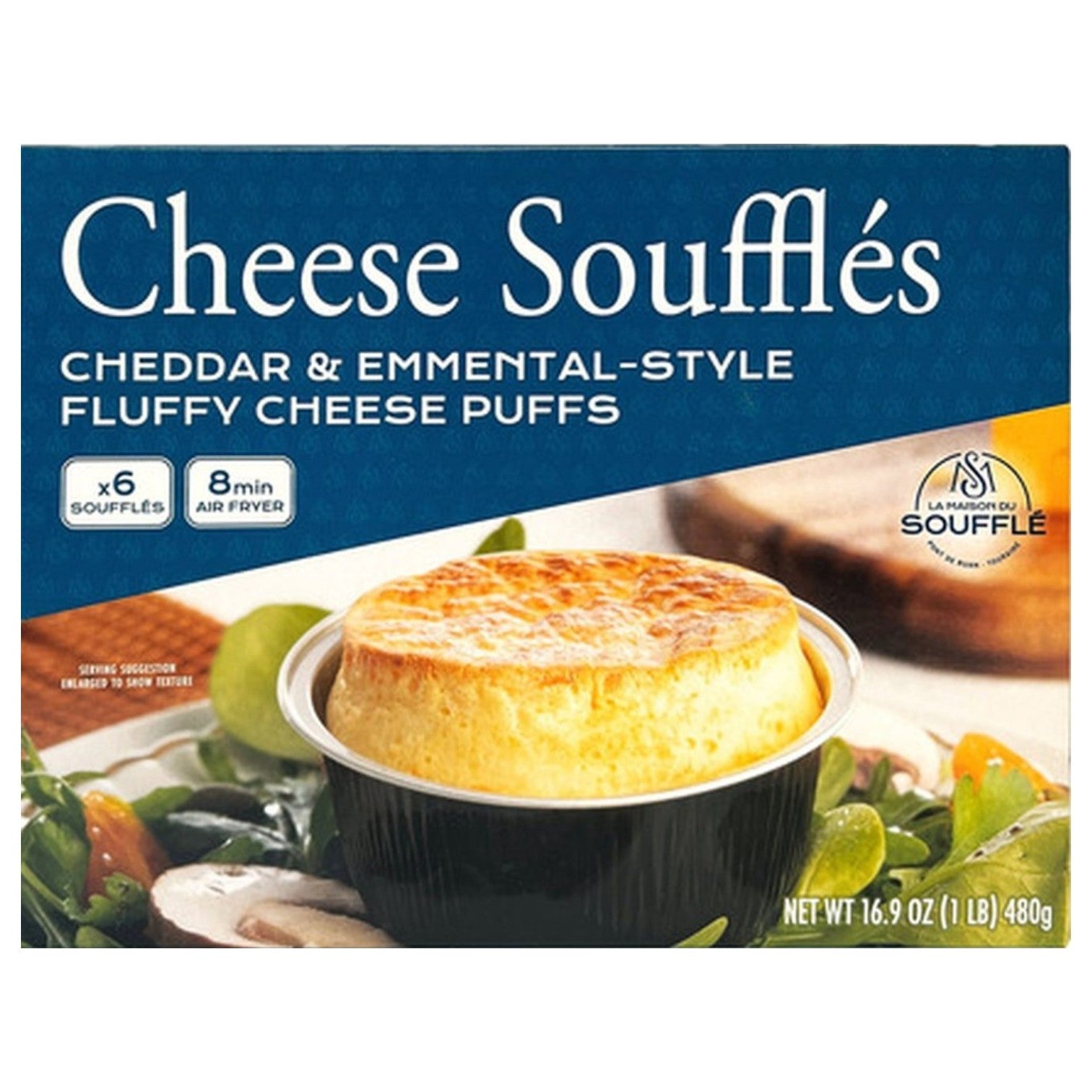 🇫🇷 6 Mini Cheese Soufflés (Cheddar & Emmental), 16.9 oz (480g)