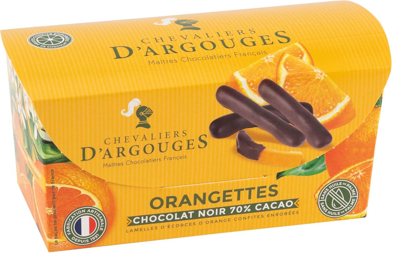 🇫🇷 Orangettes - Candied Orange Peels Covered w/ Dark Chocolate 70% Cocoa, 6.3 oz (180g)