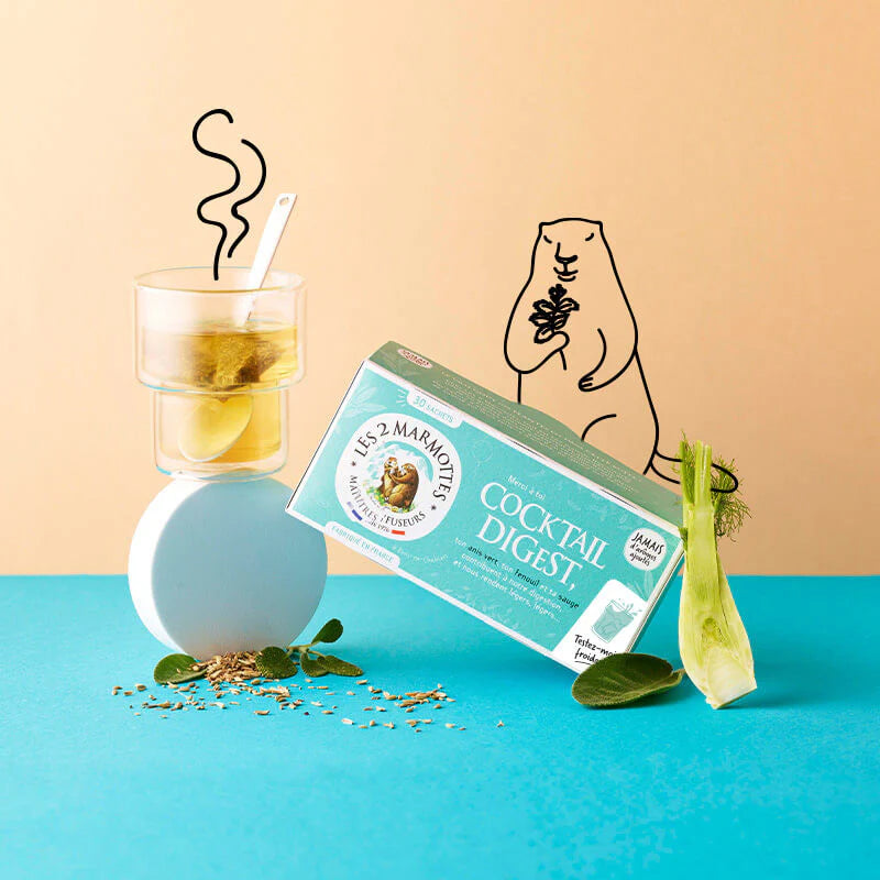 🇫🇷 30 Pure Digestive Herbal Tea Bags, 1.94 oz (55g)