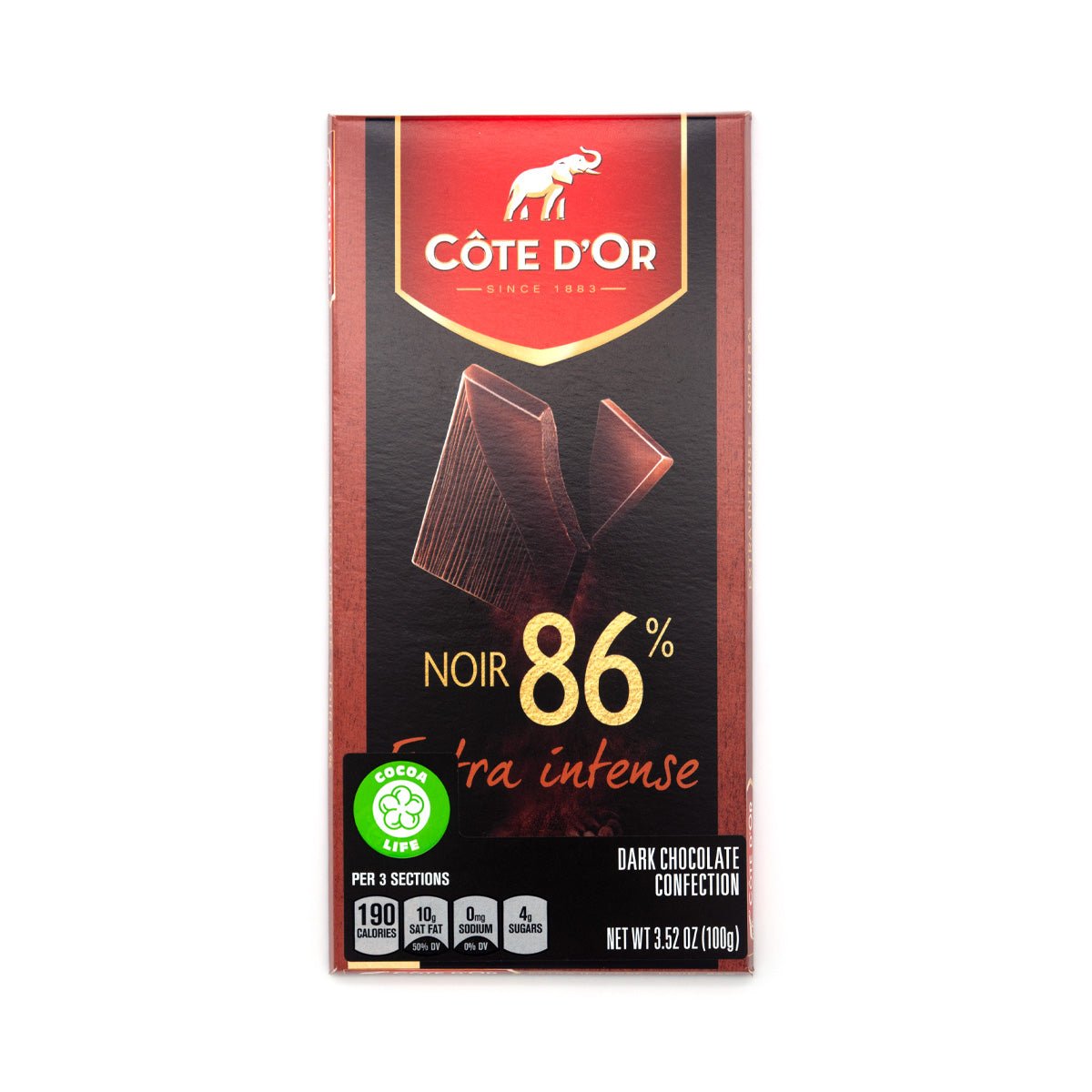 🇧🇪 86% Dark Chocolate 'Noir Brut', 3.5 oz (100g)