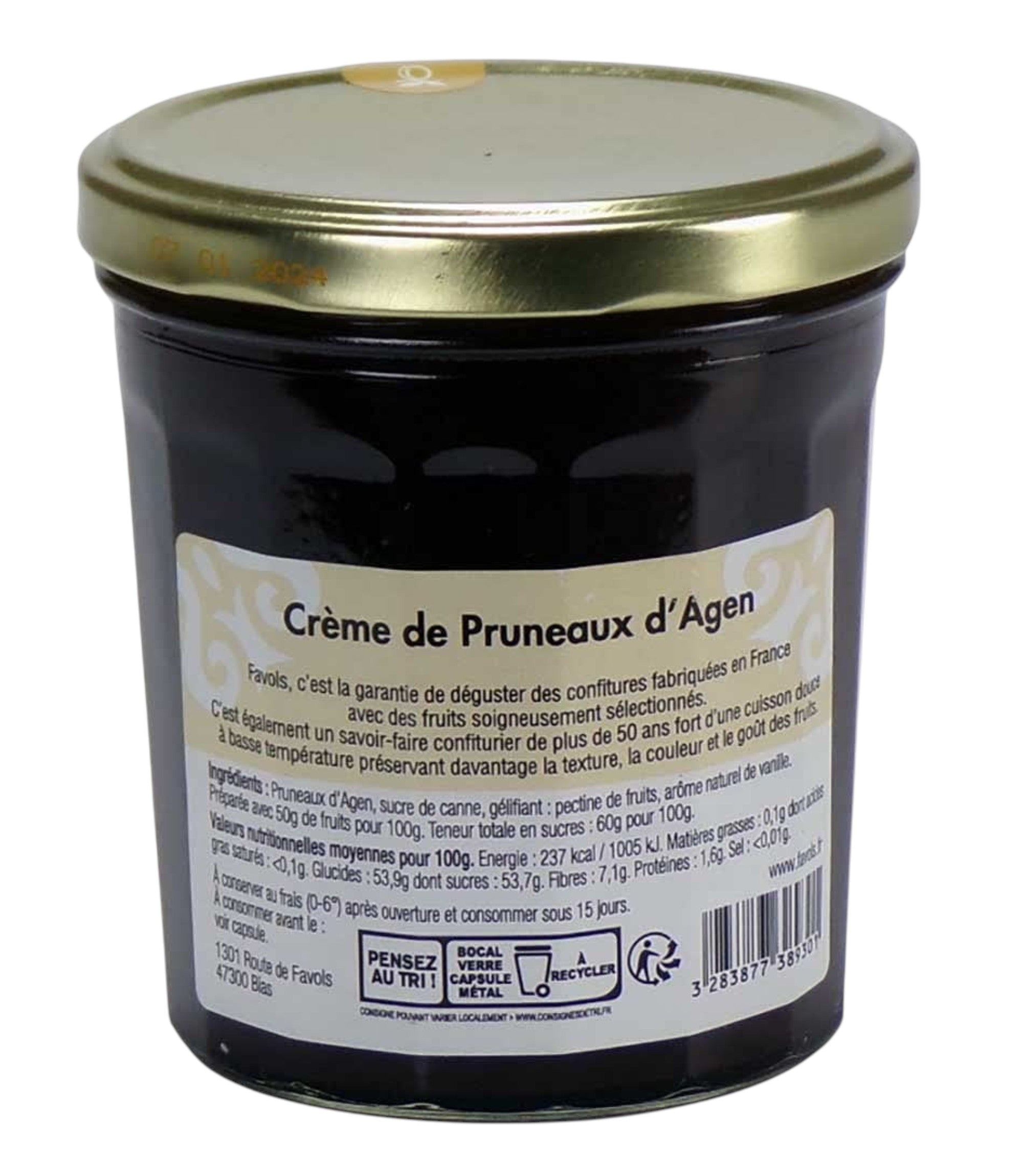🇫🇷 Rare Agen Prune Cream Jam by Favols, 13 oz (375g)