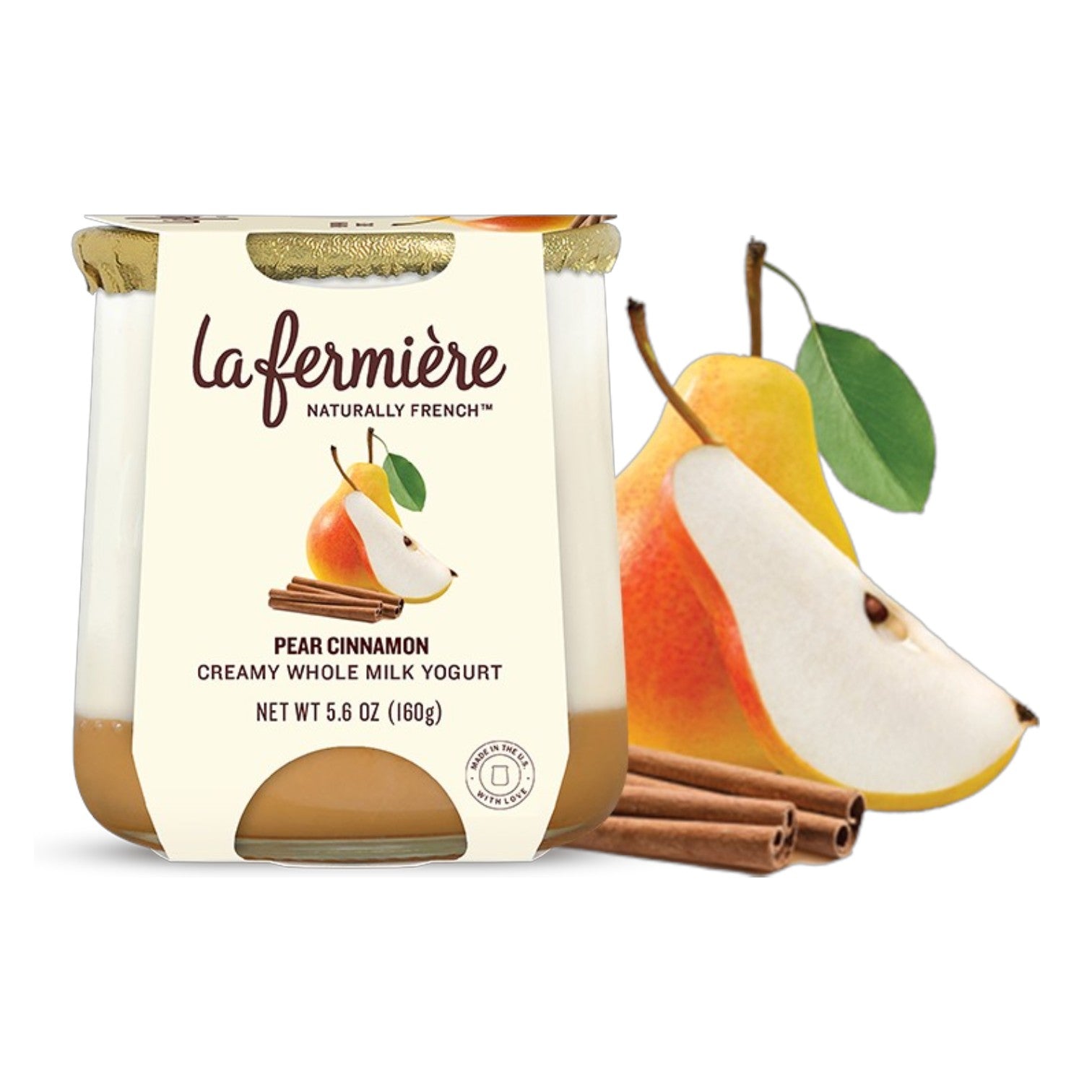 🇫🇷 Pear-Cinnamon French Yogurt, 4.9 oz (140g)