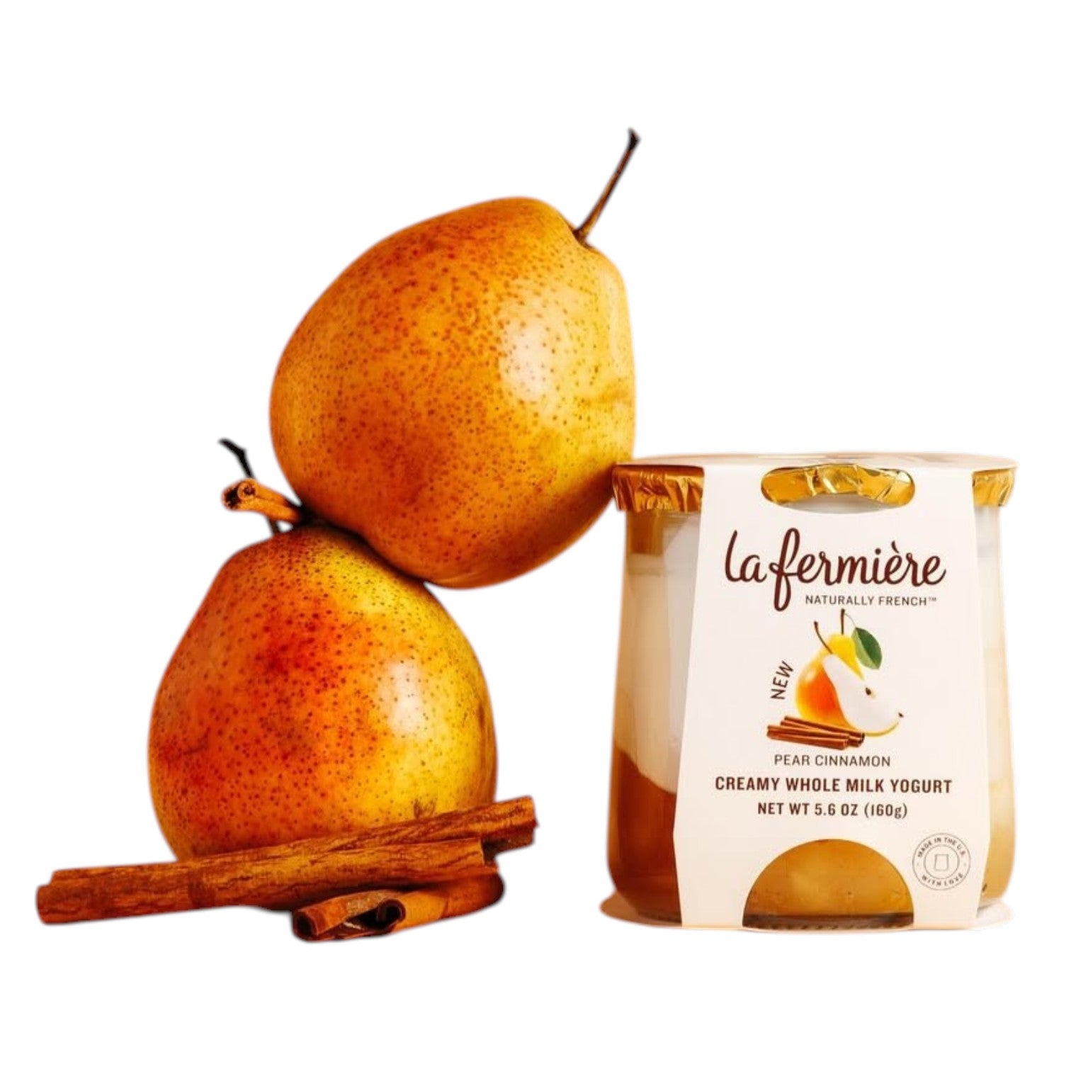 🇫🇷 Pear-Cinnamon French Yogurt, 4.9 oz (140g)
