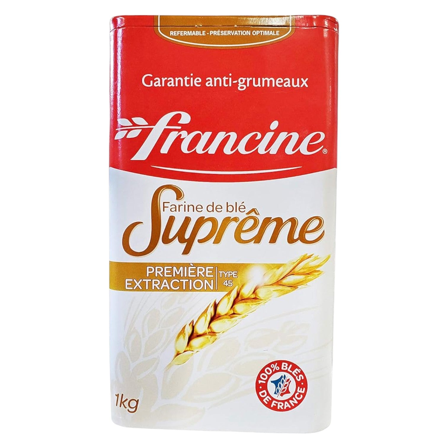 🇫🇷 French Suprême Wheat Flour Lump-Free (T45), 2.2 lbs (1 kg)