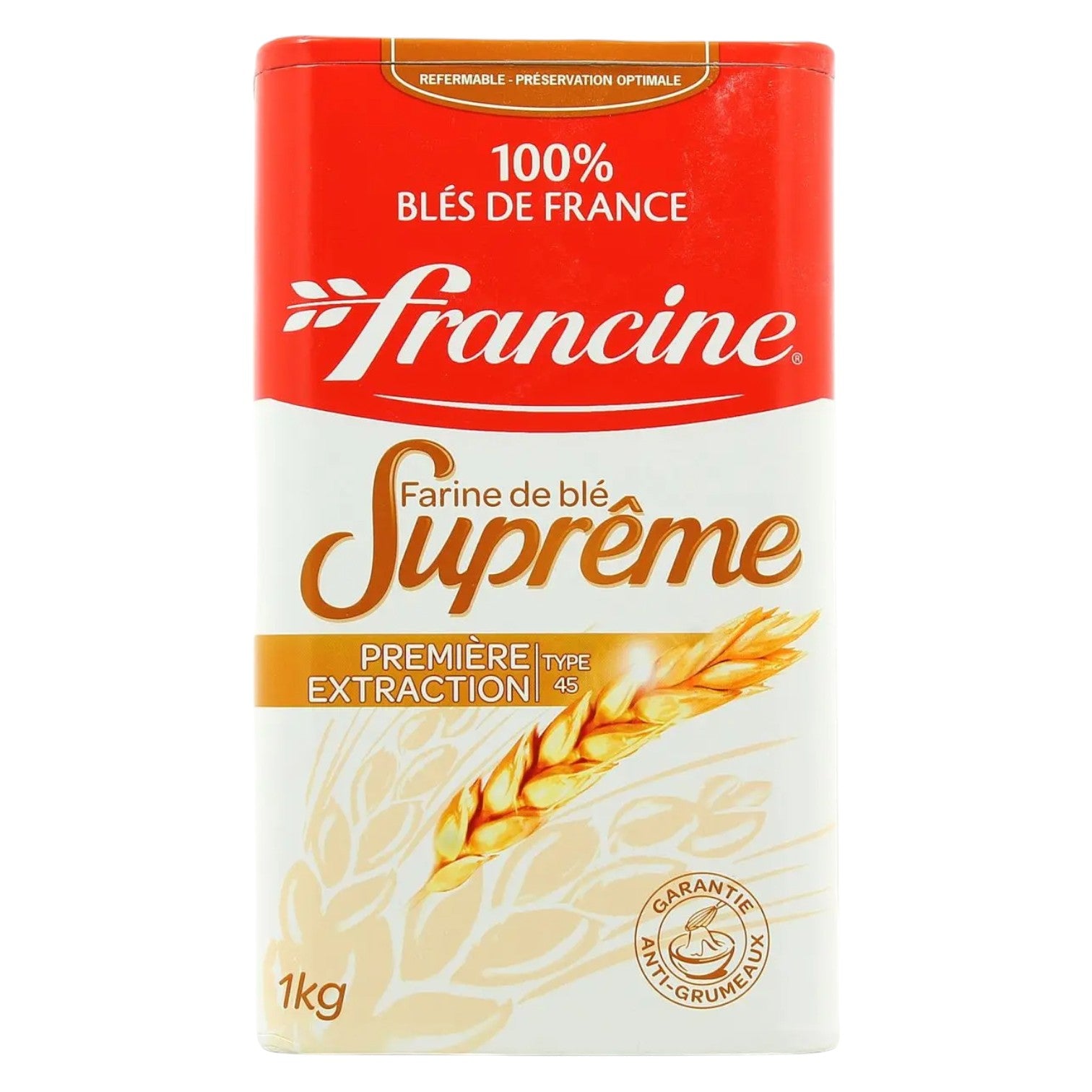 🇫🇷 French Suprême Wheat Flour Lump-Free (T45), 2.2 lbs (1 kg)