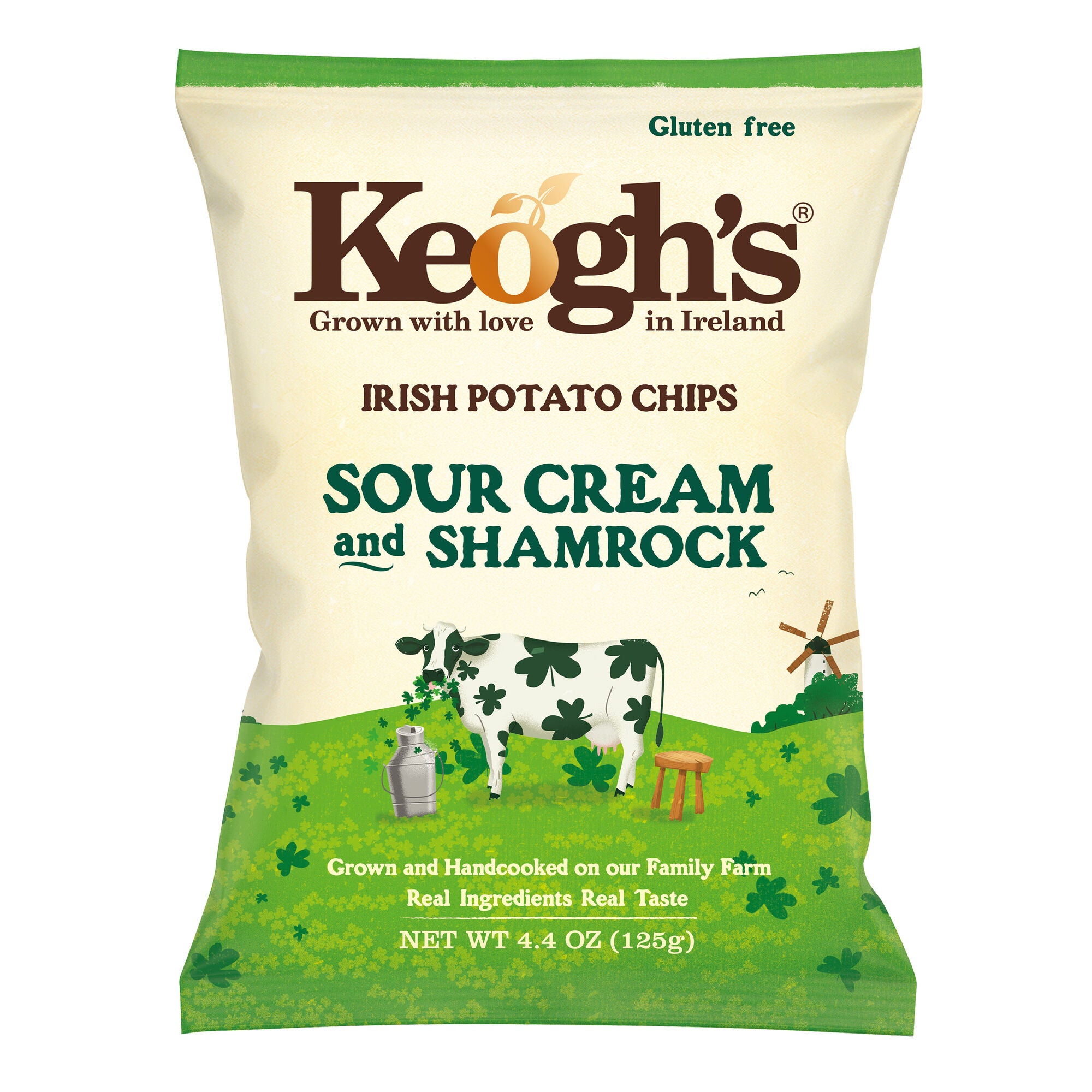 🇮🇪 ☘️ Real Irish Sour Cream & Shamrock Potato Chips, 4.4 oz (125g)