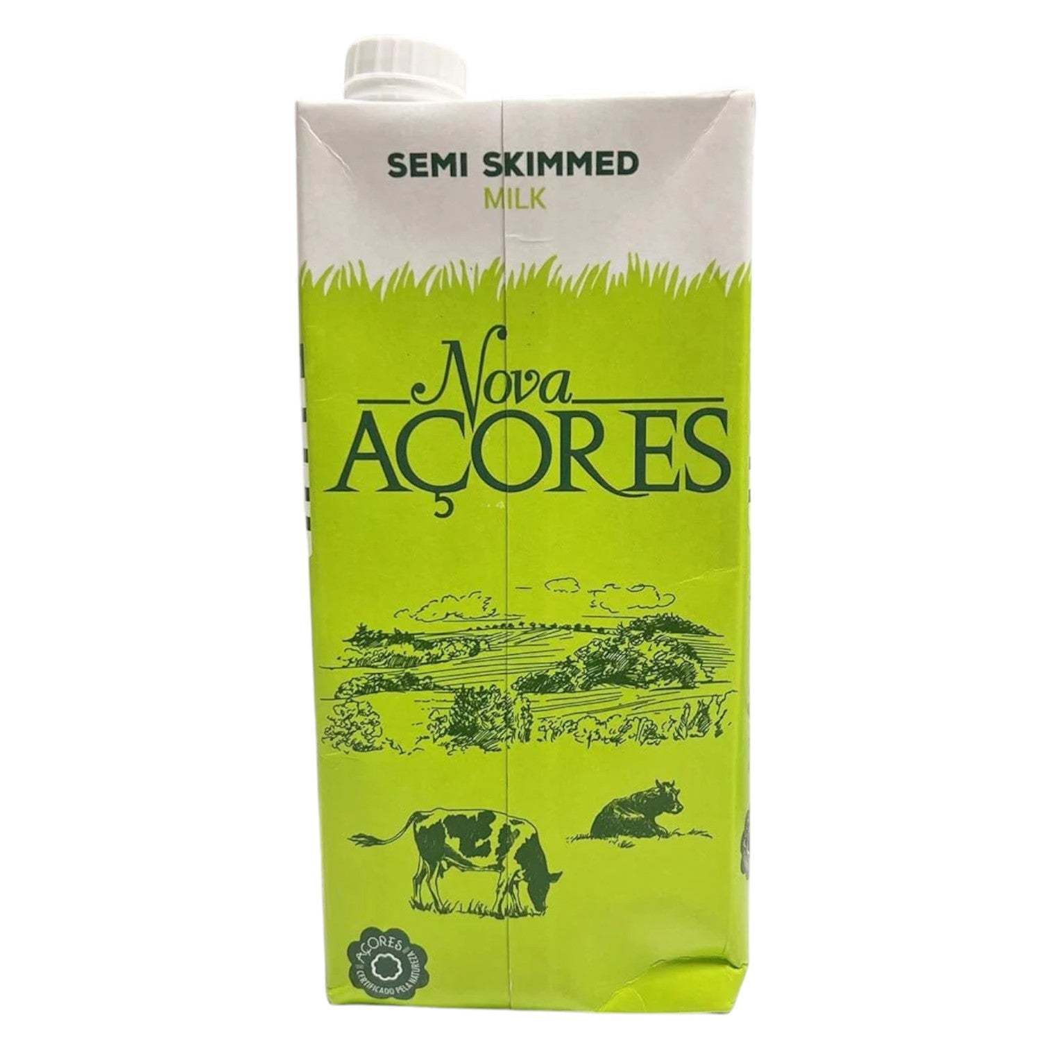 🇵🇹 Nova Açores UHT 2% Reduced Fat Milk (Shelf Stable, Free Range), 1 Liter