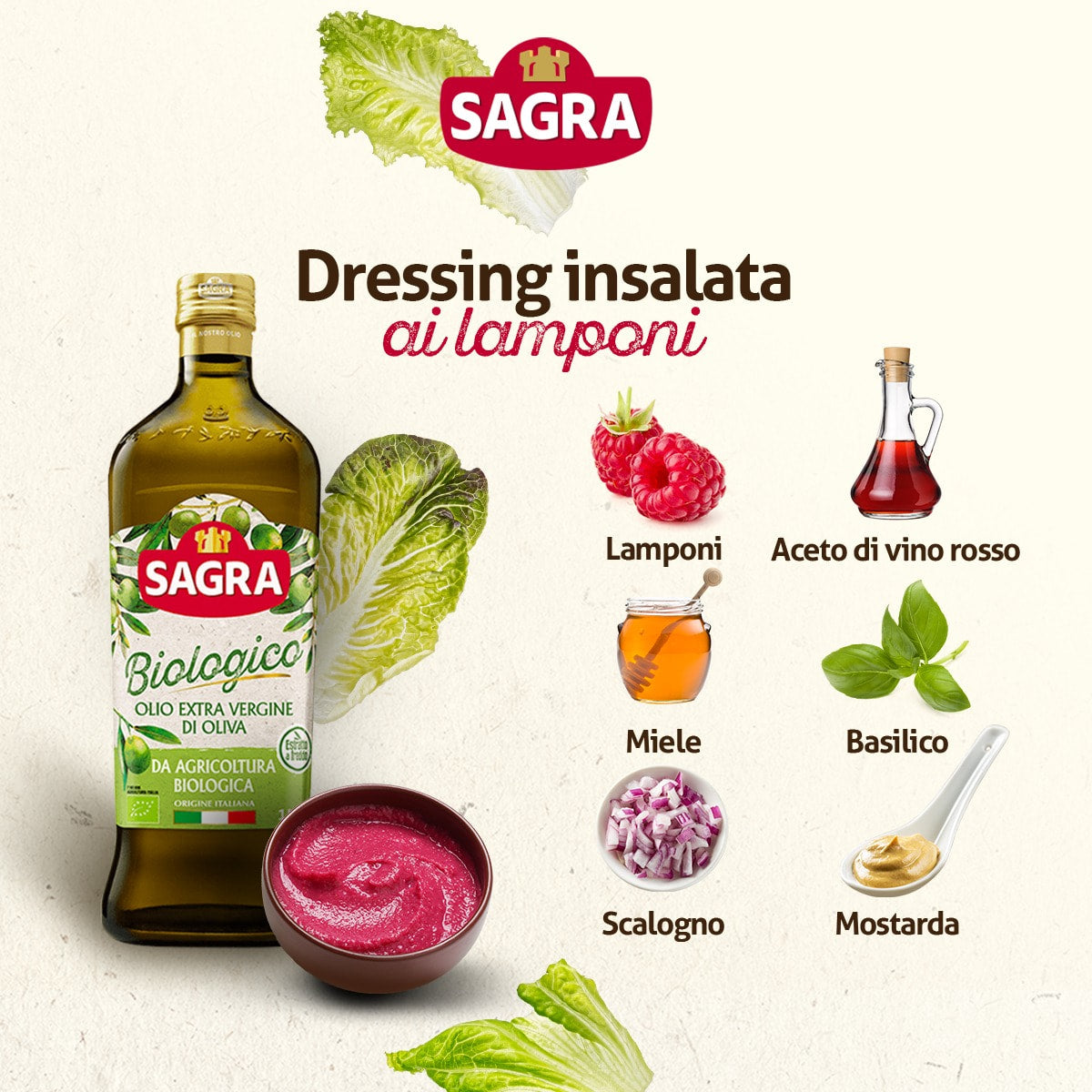 🇮🇹 Organic Extra Virgin Olive Oil In Glass Bottle by Sagra, 25.3 fl. oz. (750ml)