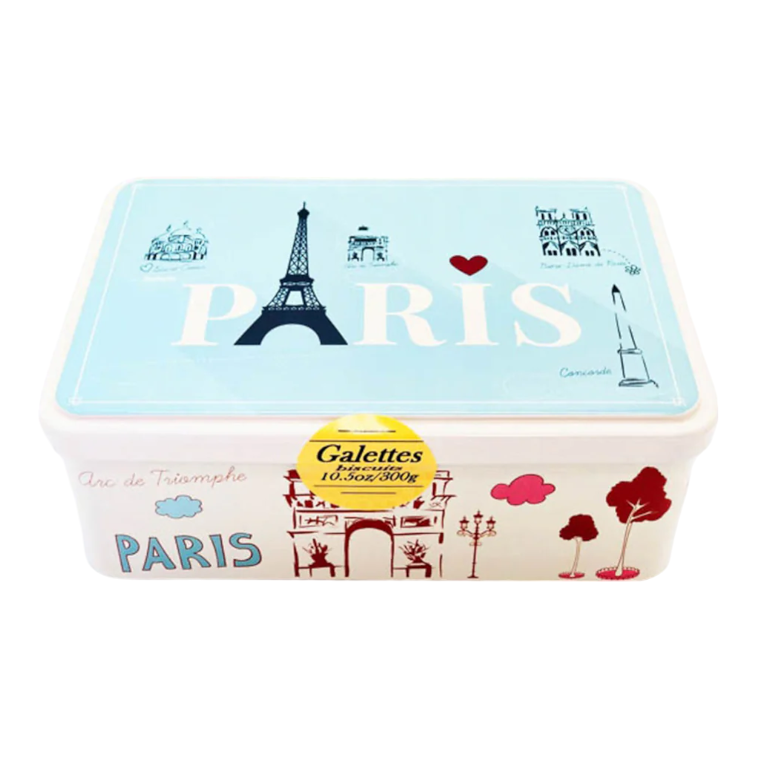🇫🇷 Paris Tin w/ Brittany Butter Cookies 'Galettes' by Le Manoir des Abeilles, 11 oz (320g)