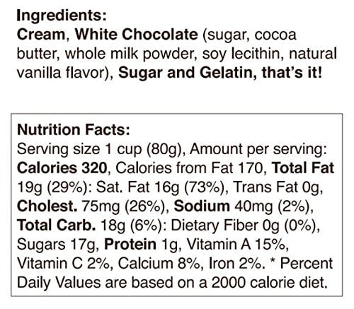 🇧🇪 Belgian Callebaut White Chocolate Mousse, 3 oz (85g)