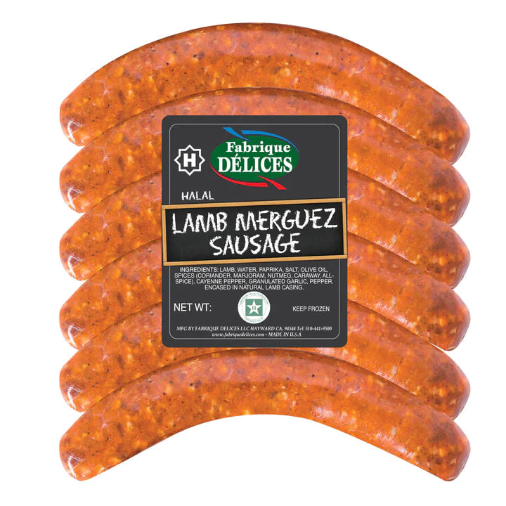 🇫🇷 6 Lamb Merguez Sausage, 12 oz [Halal, Frozen] ❄️