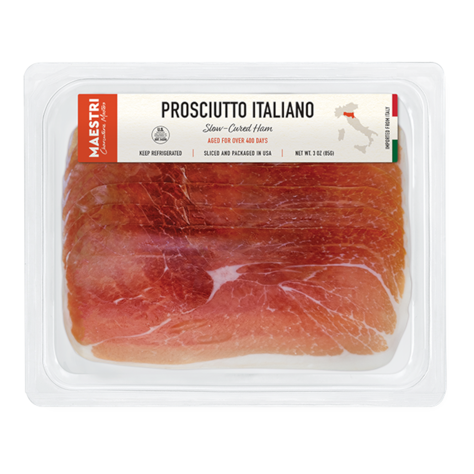 🇮🇹 Sliced Italian Prosciutto, 3 oz (85g)