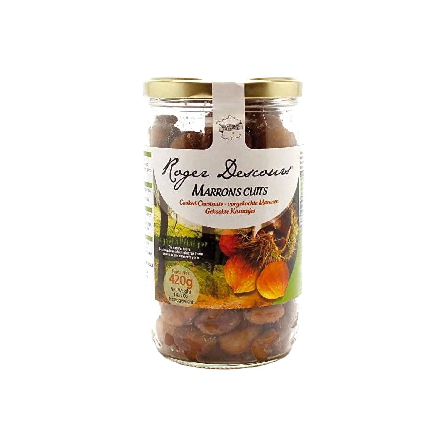 🇫🇷 Whole Cooked & Peeled Chestnuts by Roger Descours (420g)
