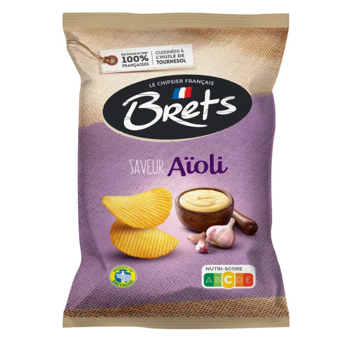 🇫🇷 Aioli Flavored All-Natural Potato Chips, 4.4oz (125g) [NO GMO, NO CORN SYRUP]