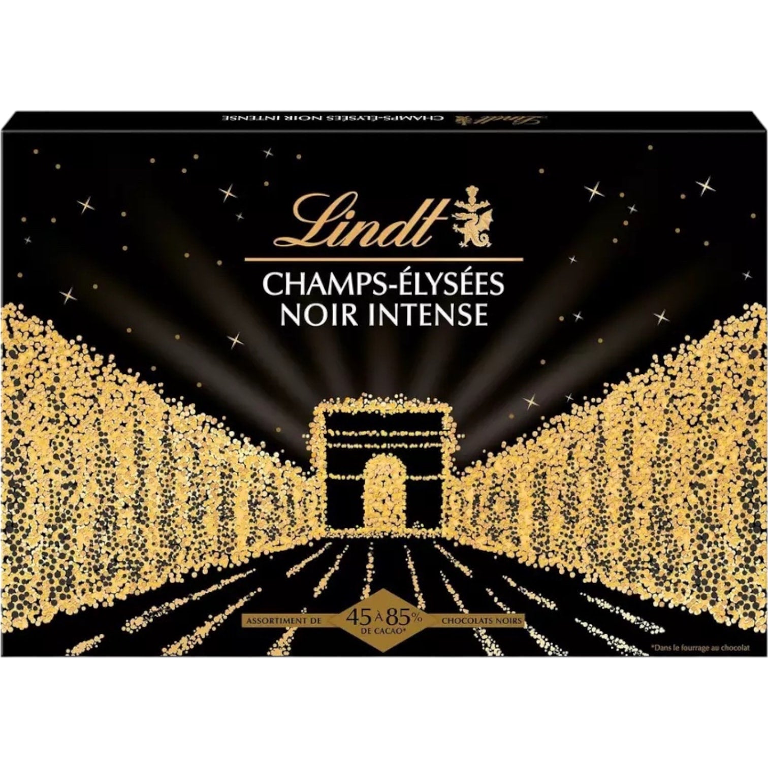 🇫🇷 Champs-Élysées 'Noir Intense' - 40 Chocolate Gift Box (Large) by Lindt & Sprüngli, 13.9 oz (395g)