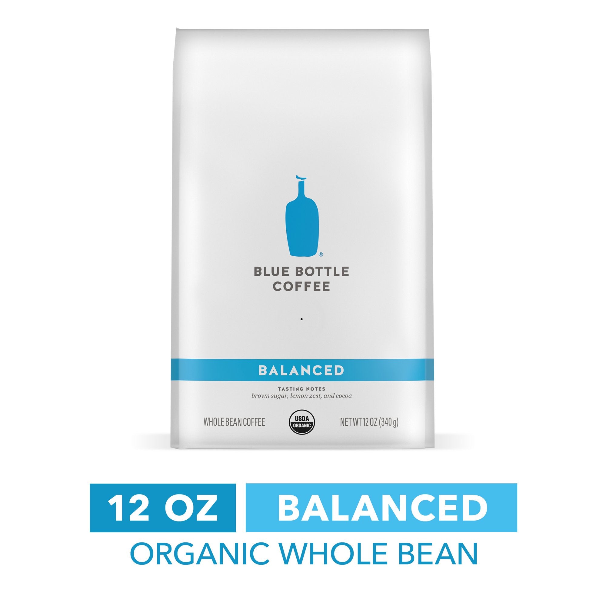 🇺🇸 Organic 'Balanced' Medium Roast Whole Beans Coffee, 12 oz (340g)