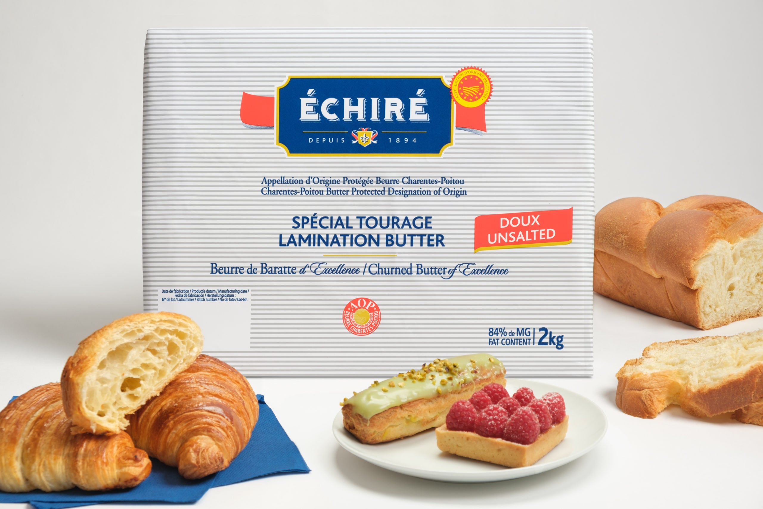 🇫🇷 Professional Pastry Sheet Butter ‘Beurre de Tourage AOP’ 84%, 4.4 lbs (2kg) [Frozen] ❄️