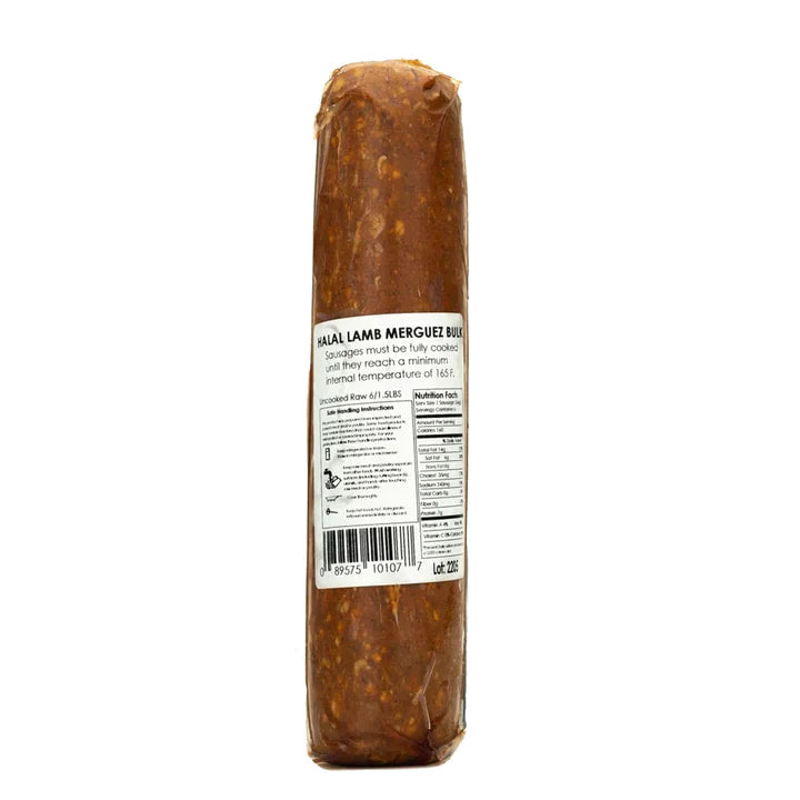🇫🇷 Ground Lamb Sausage Meat  'Chair à Saucisse' Merguez, 1.5 lbs [Halal, Frozen] ❄️
