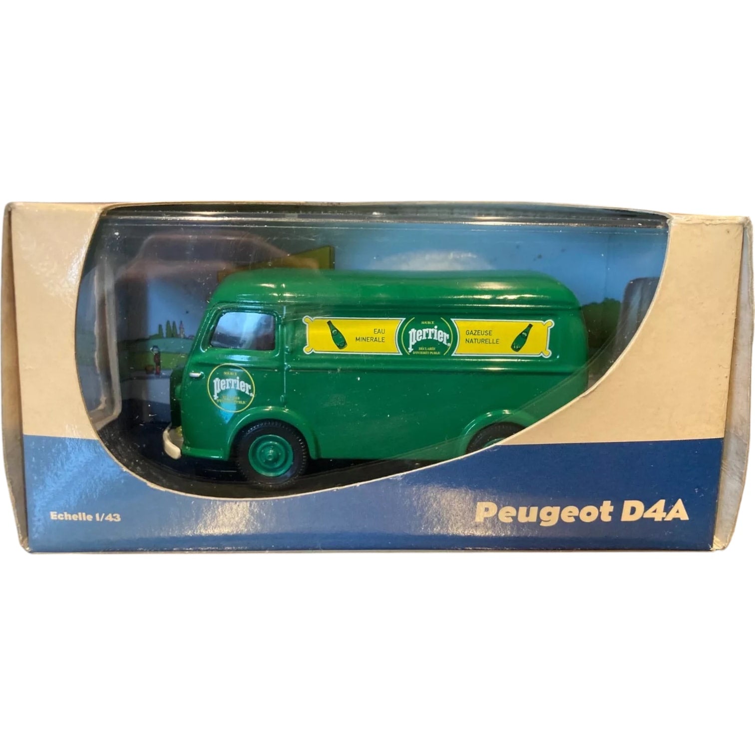 🇫🇷 Peugeot D4A - Perrier (Scale 1:43) * Slight Crack On Box (top)