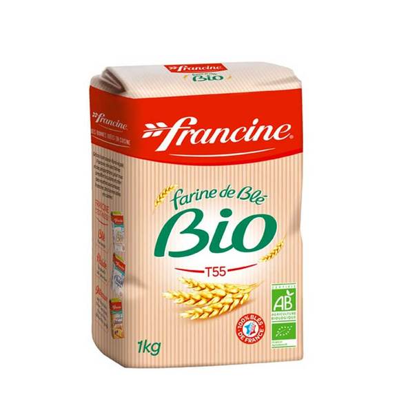 🇫🇷 Organic French Wheat Flour (T55), 2.2 lbs (1kg)