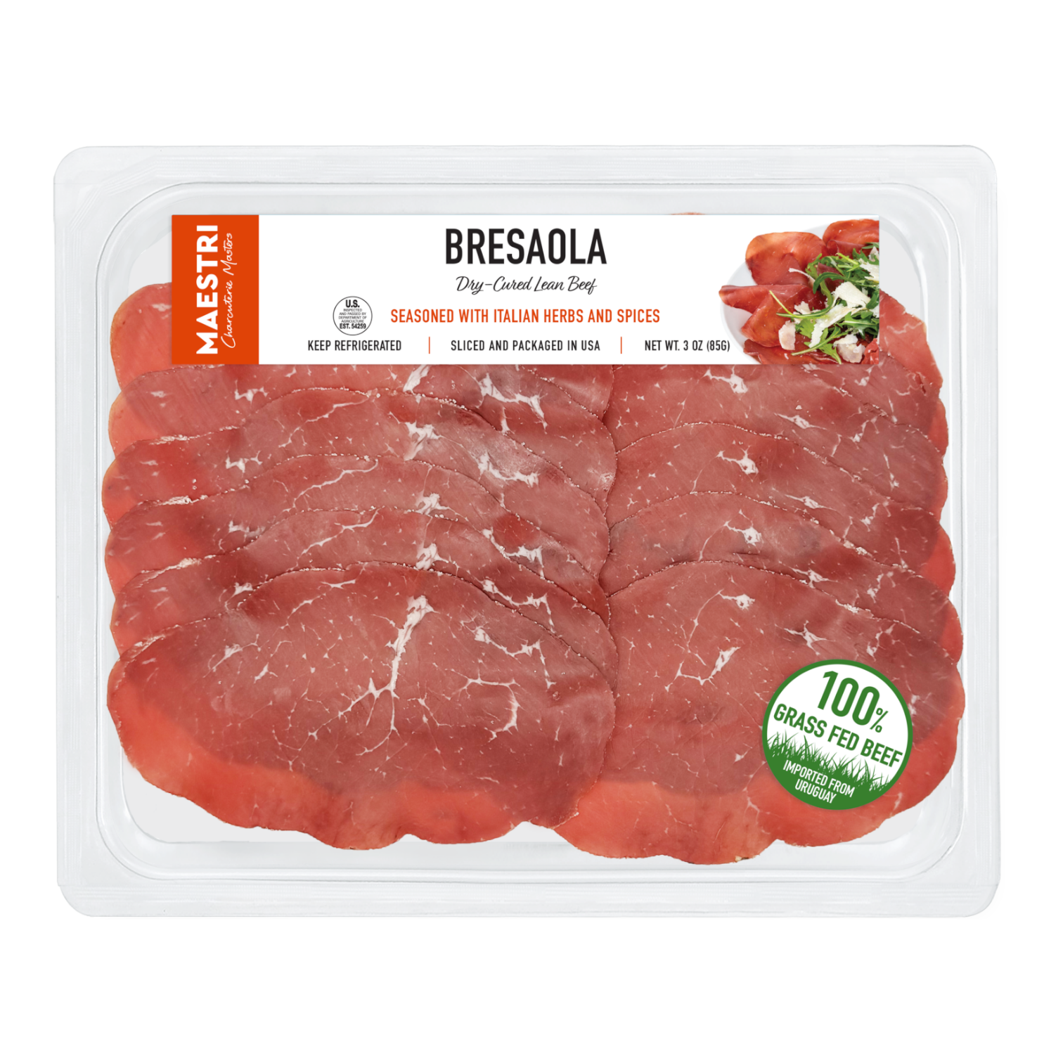 🇮🇹 Bresaola Cured Beef 'Viande des Grisons', 3 oz (85g)