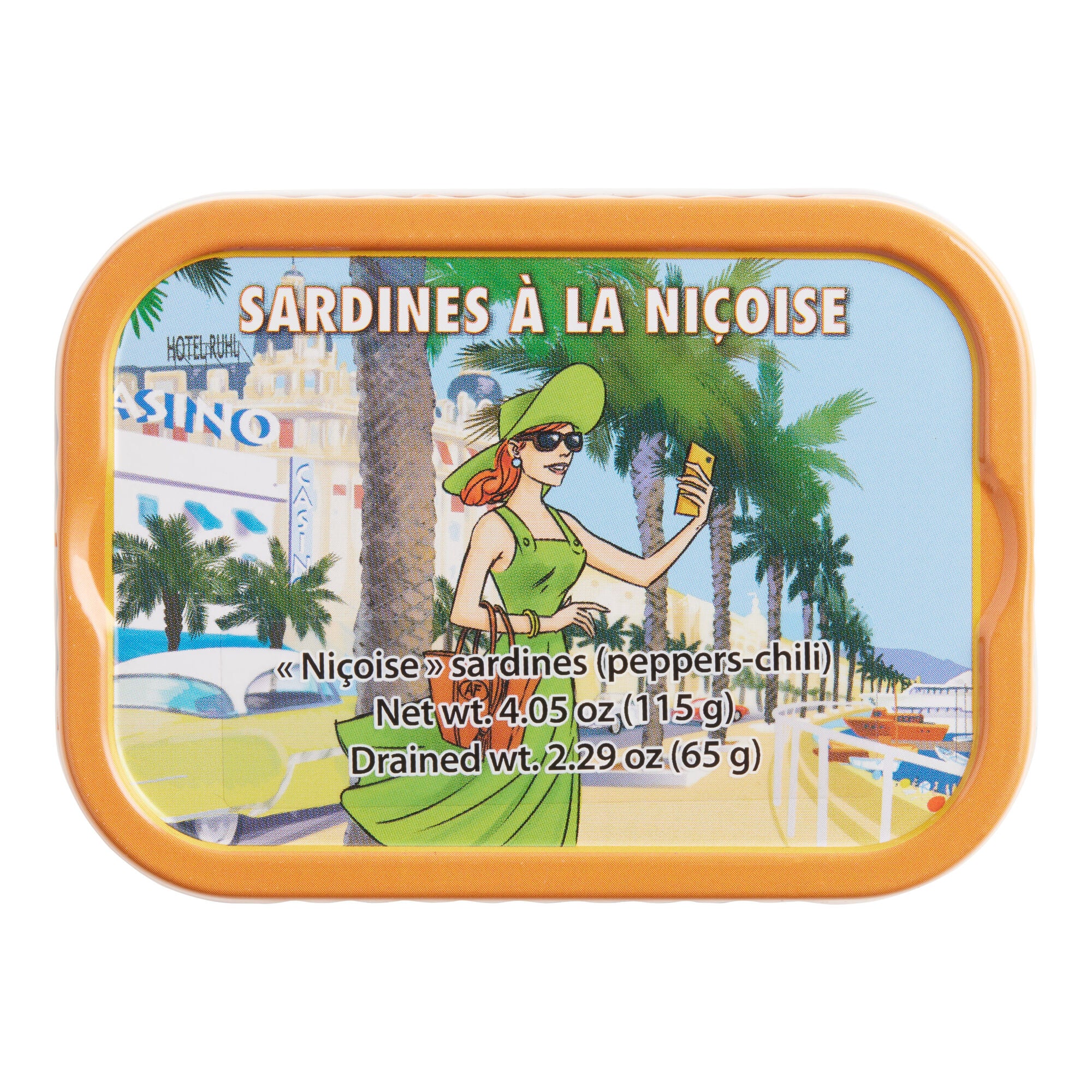 🇫🇷 Sardines "Nice-style" w/ Extra Virgin Olive Oil, Onions, Garlic & Chili Peppers, 4 oz (115g)