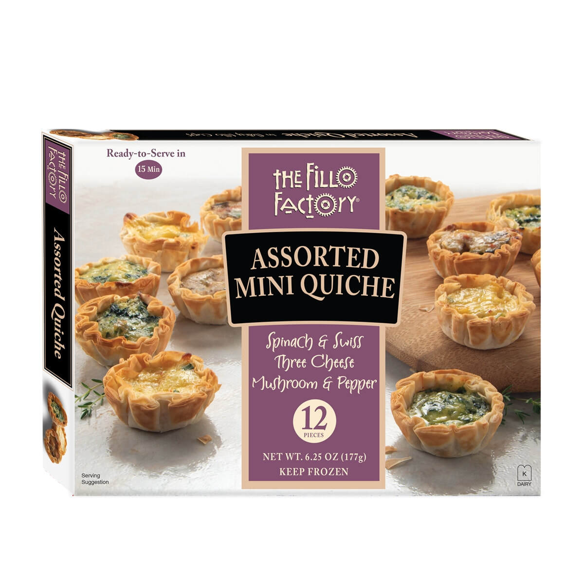 🇺🇸 12 Assorted Mini Quiches, 6.25 oz [Frozen] ❄️