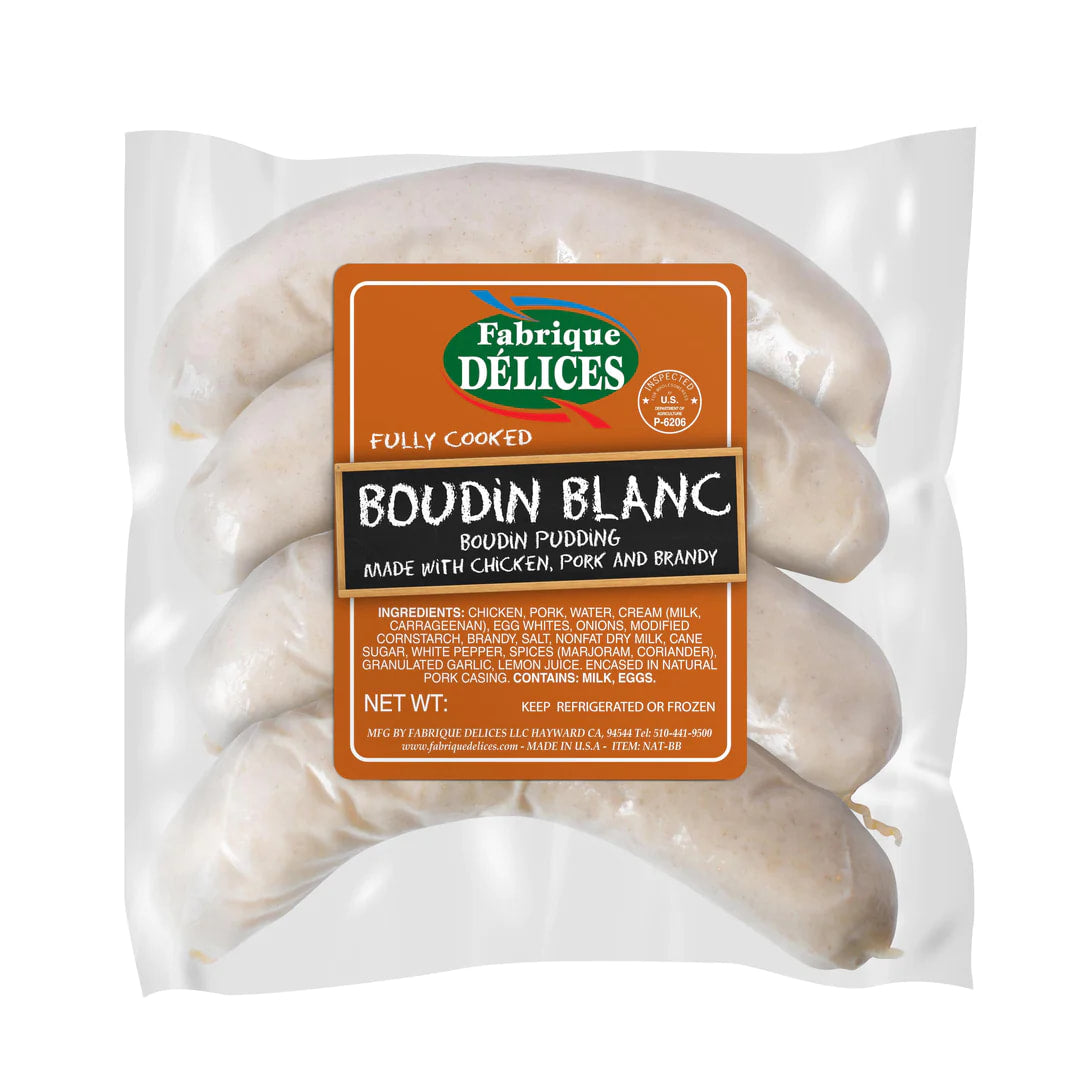 🇫🇷 4 Boudin Blanc 'Weisswurst' Sausage, 1 lb [Frozen] ❄️