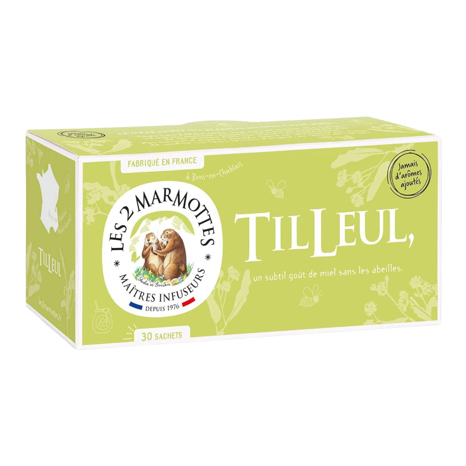 🇫🇷 30 Linden 'Tilleul' Herbal Tea Bags, 1.58 oz (45g)