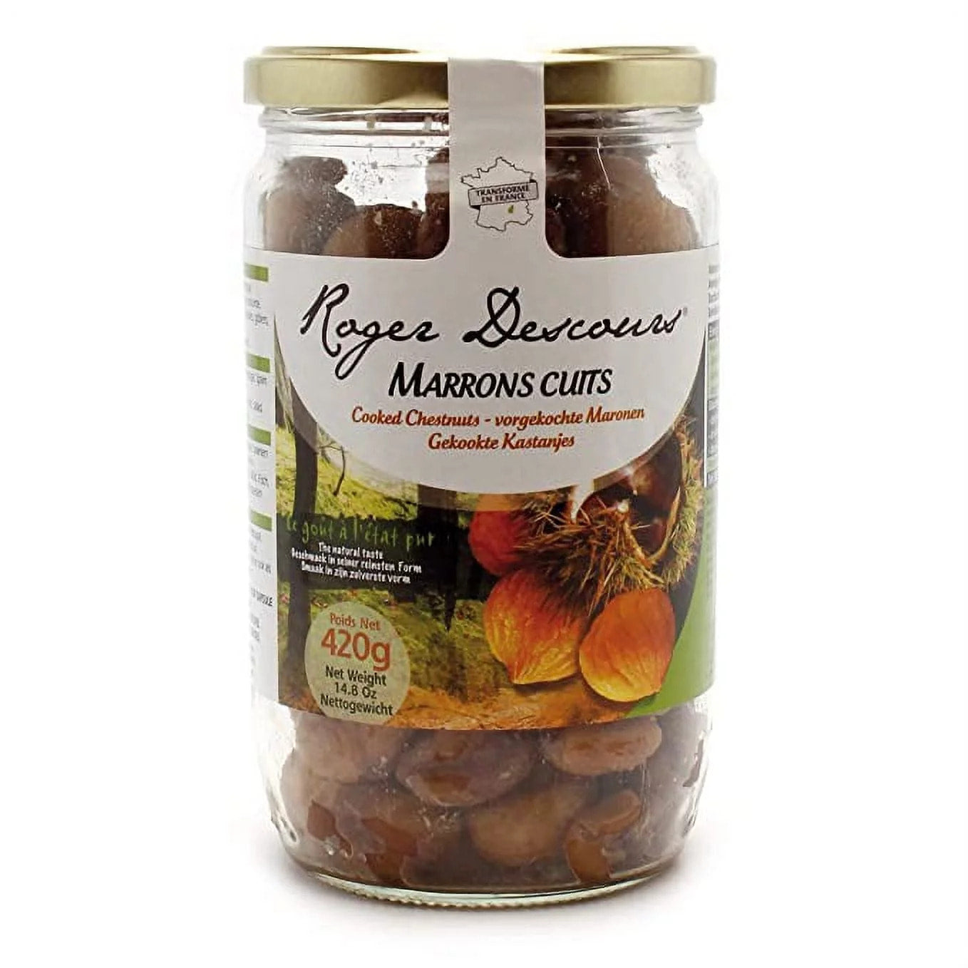 🇫🇷 Whole Cooked & Peeled Chestnuts by Roger Descours (420g)