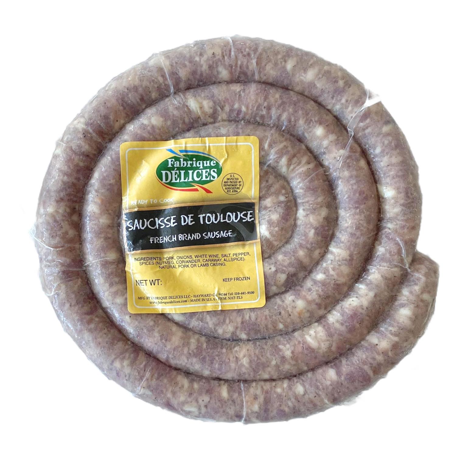🇫🇷 Toulouse Coil Sausage, 1.5 lbs [Frozen] ❄️