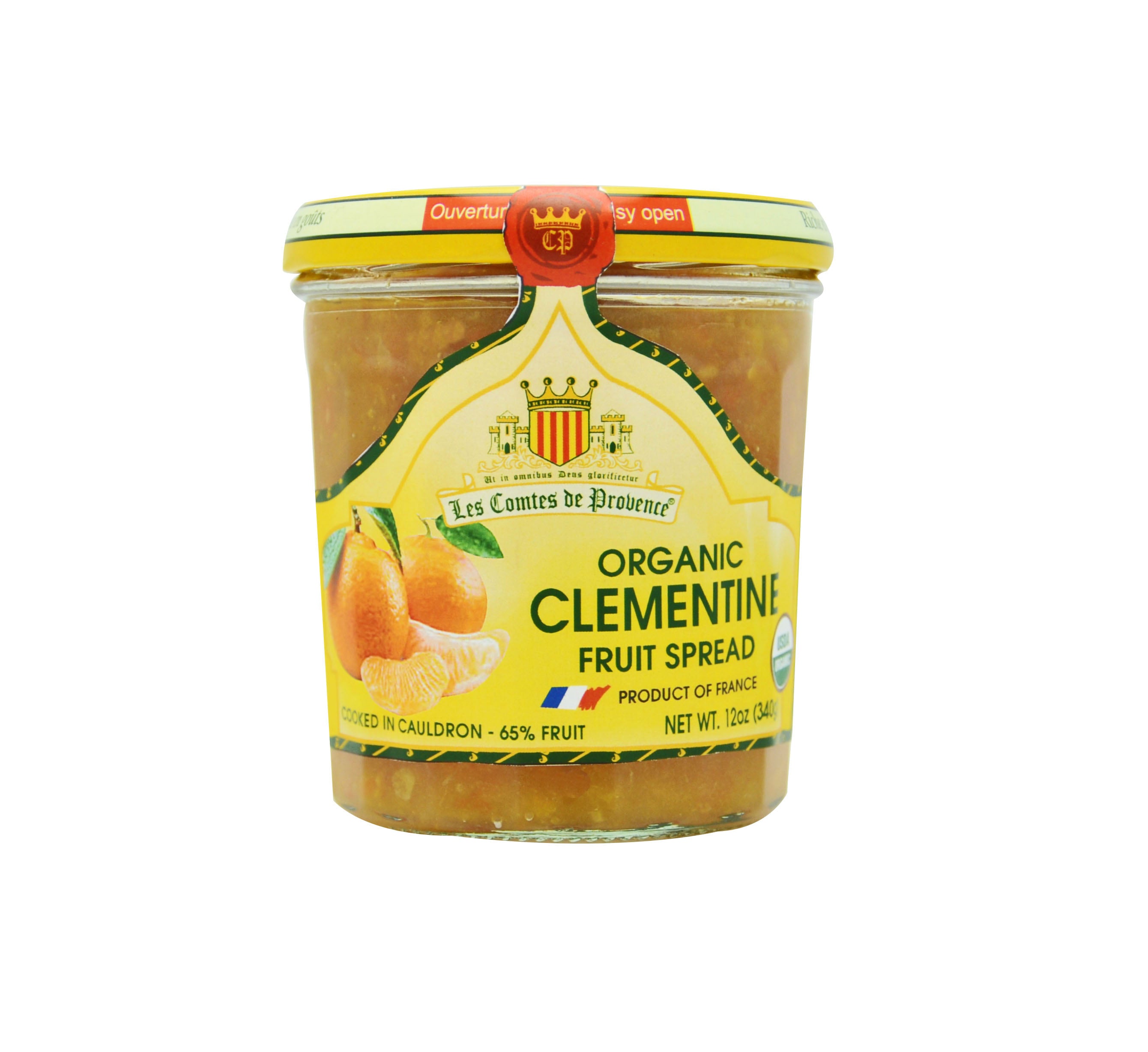 🇫🇷 Organic Clementine (65% Fruits) Jam by Les Comtes de Provence, 12 oz (340g) Best Before, March 15th 2025