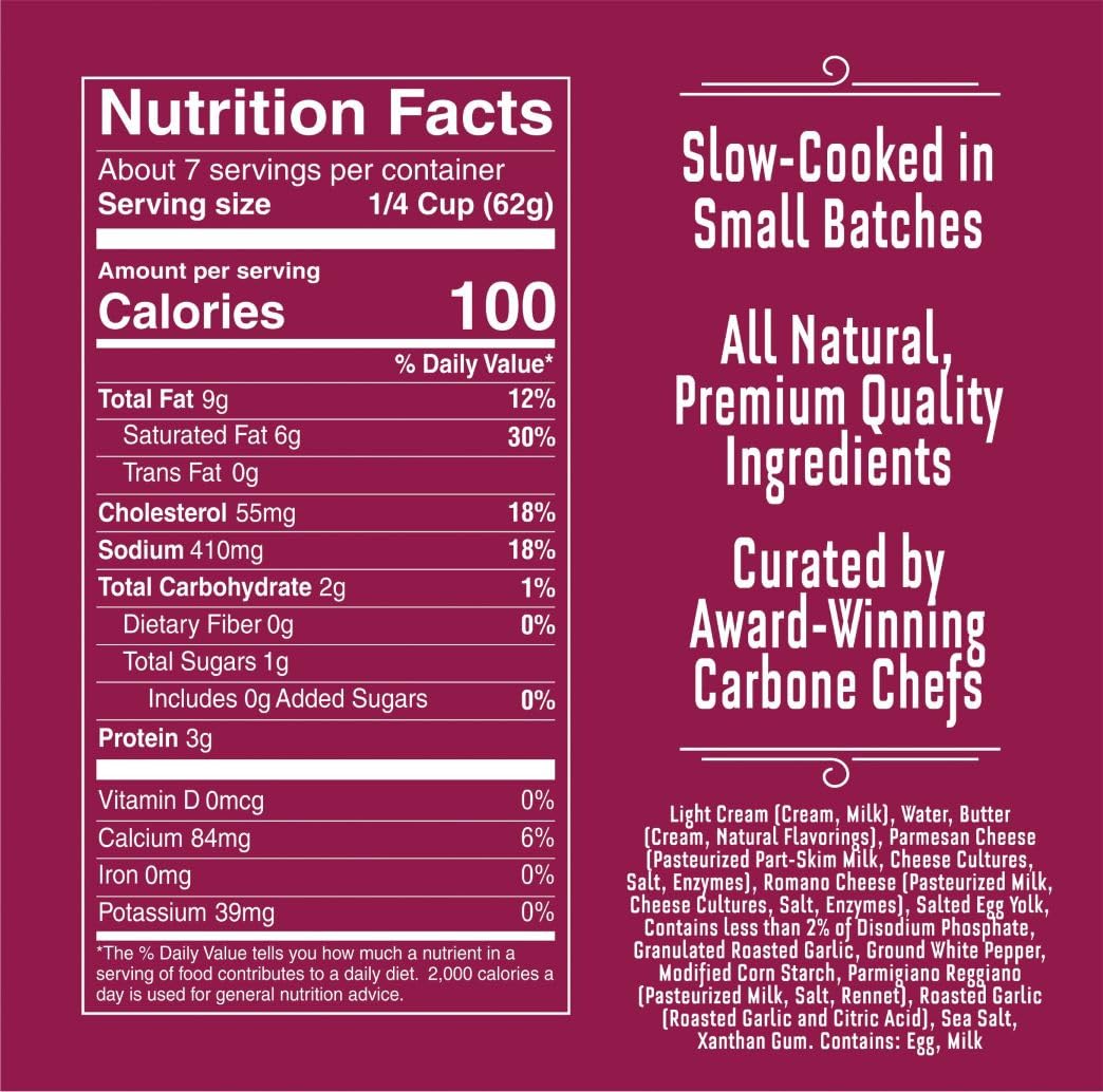 🇮🇹 Premium Roasted Garlic Alfredo Sauce [No Sugar Added], 15 fl oz (425g)