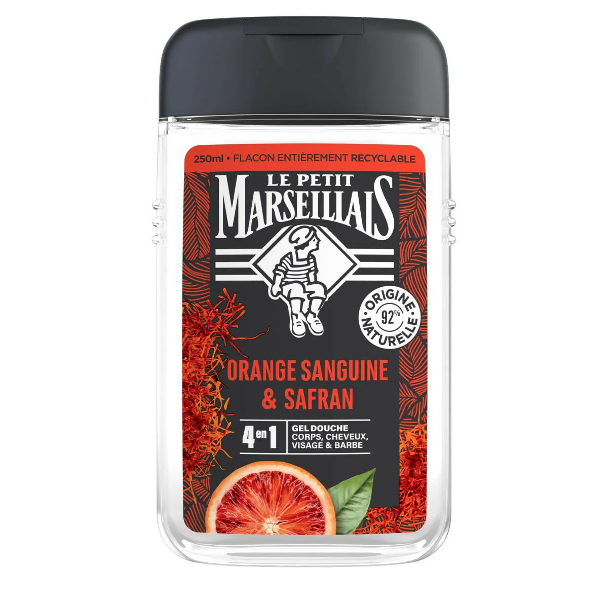 🇫🇷 Blood Orange & Saffron Energizing Shower Gel by Le Petit Marseillais, 8.4 fl.oz (250 ml)