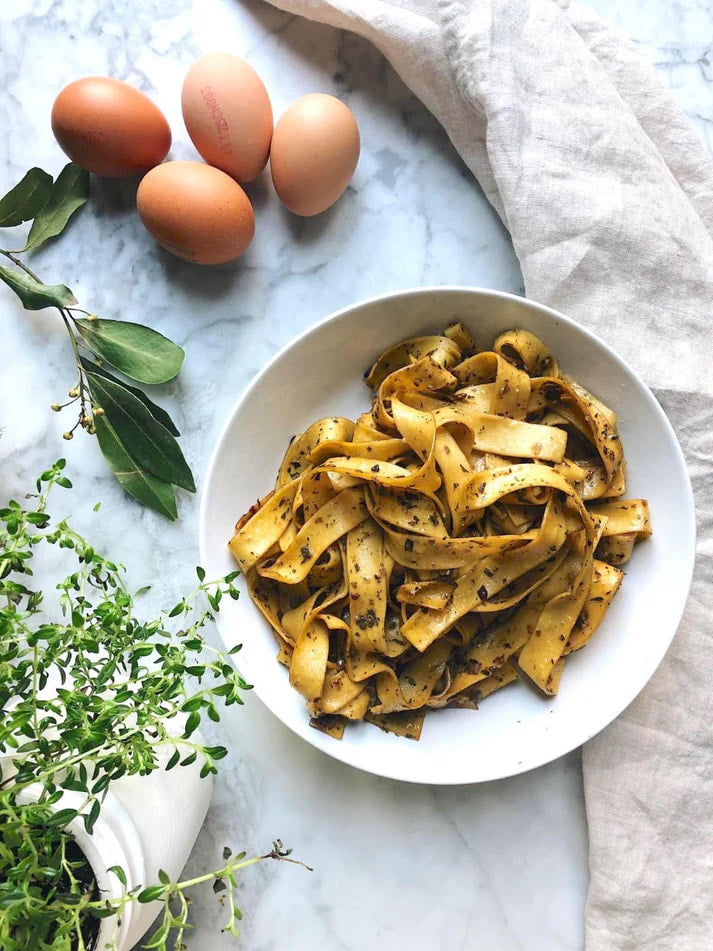 🇮🇹 Italian Ready Meal: Pappardelle Pasta w/ Porcini & White Truffle Oil [2 Servings], 7 oz